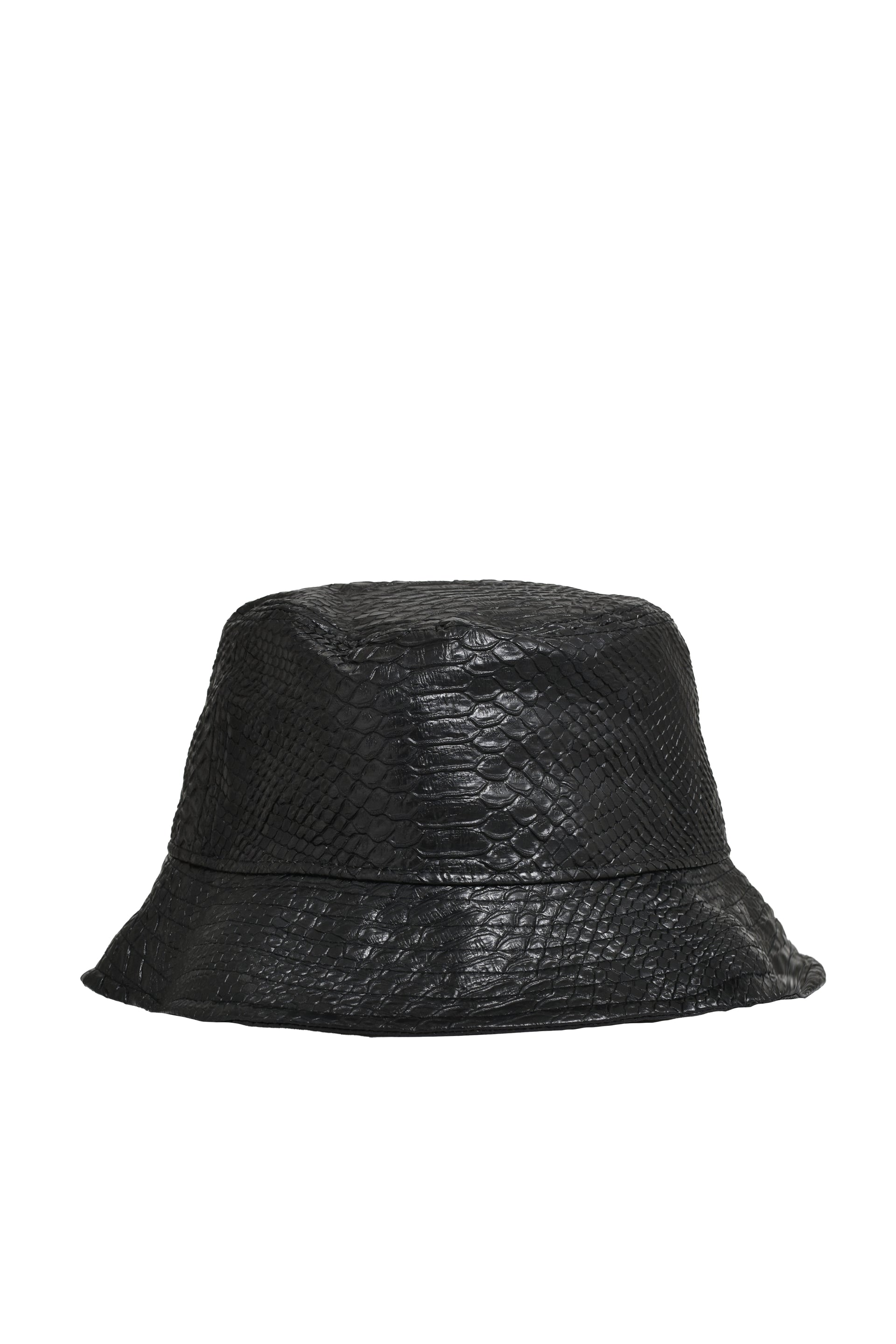 BREATH FAUX LEATHER HAT / CROCODILE