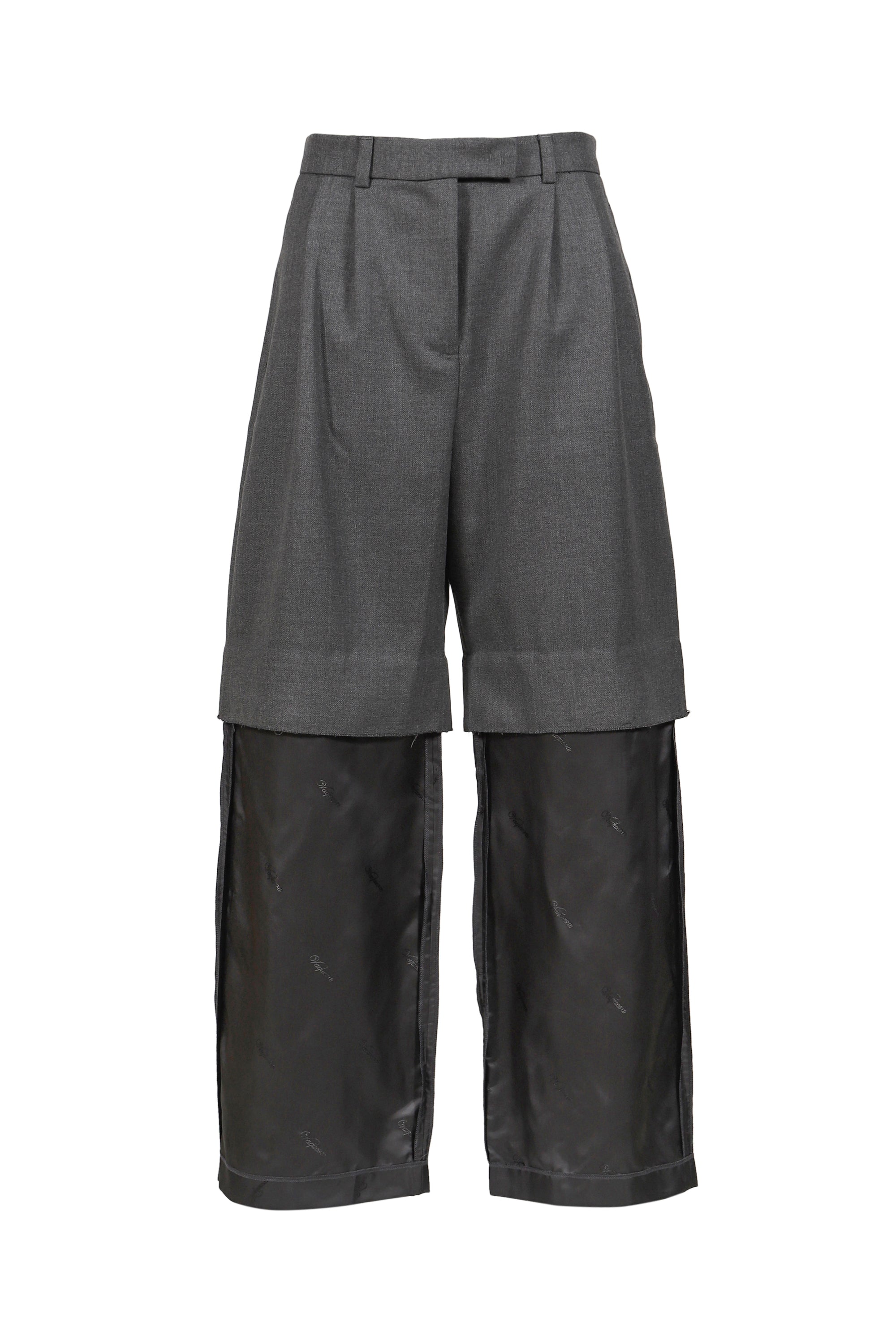 vaquera スカート　バケラ　パンツ VAQUERA ヴァケラ FW25 CHOPPED TROUSERS WOVEN / GRY - NUBIAN ヌビアン