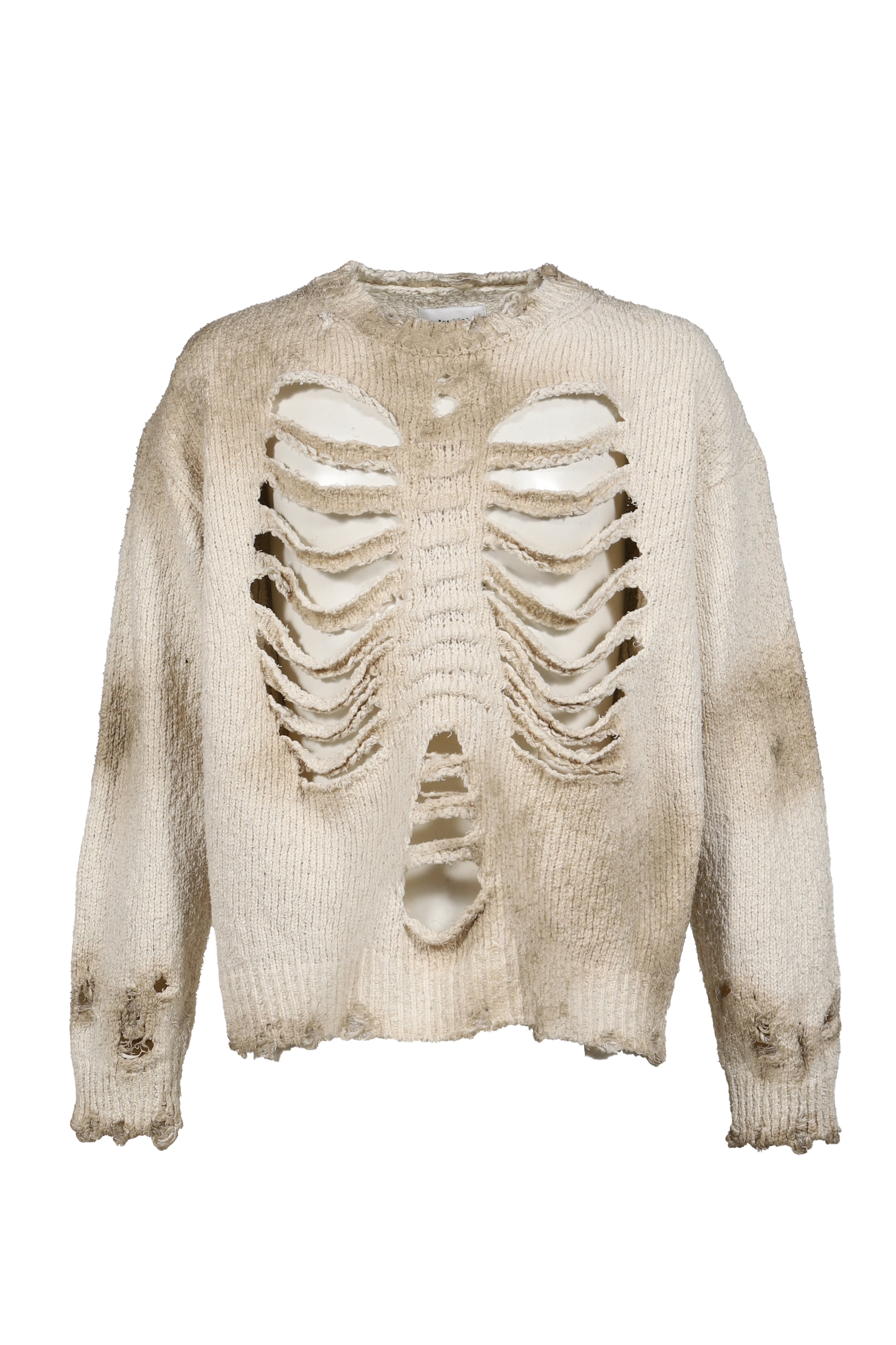 doublet ダブレット SS26 RIB & SPINE KNIT PULLOVER / IVO - NUBIAN