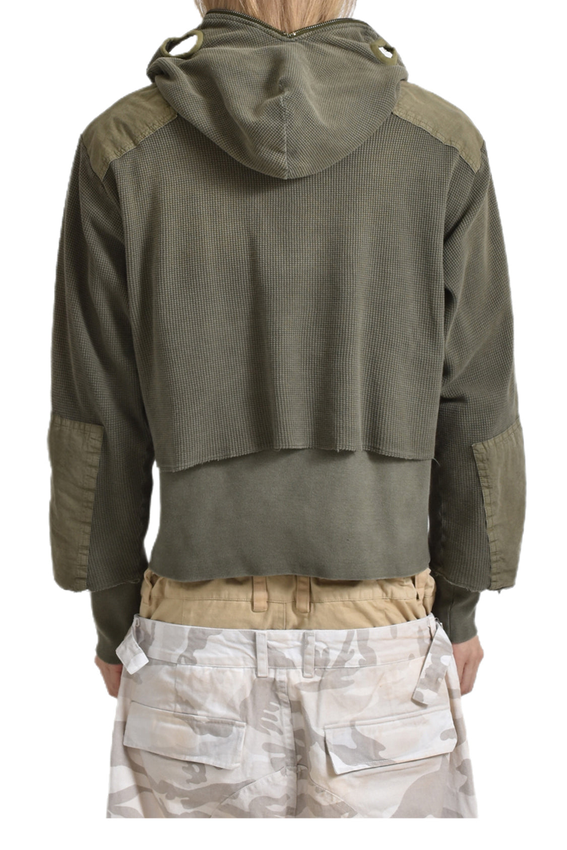 PROJECT G/R GIMP WAFFLE THERMAL ZIP HOODIE / KHA