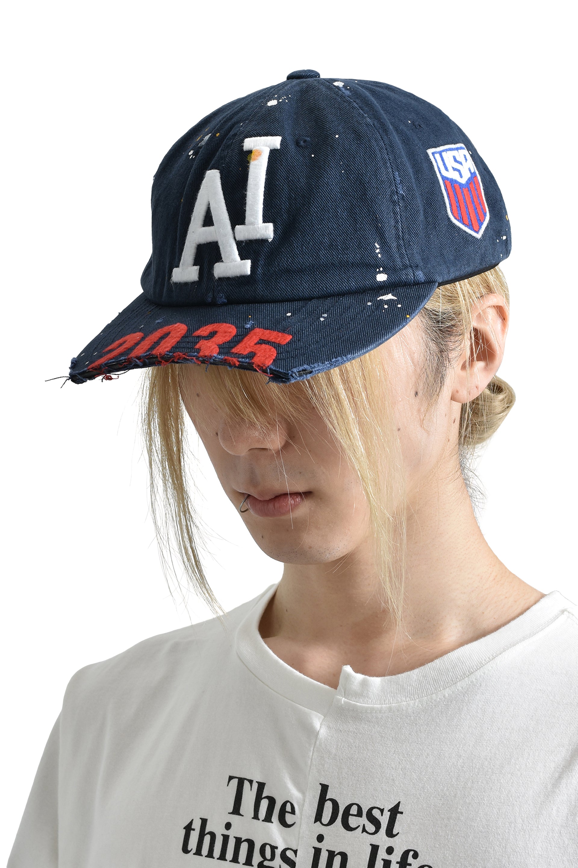 PROJECT G/R WIDE THROWBACK CAP / NVY