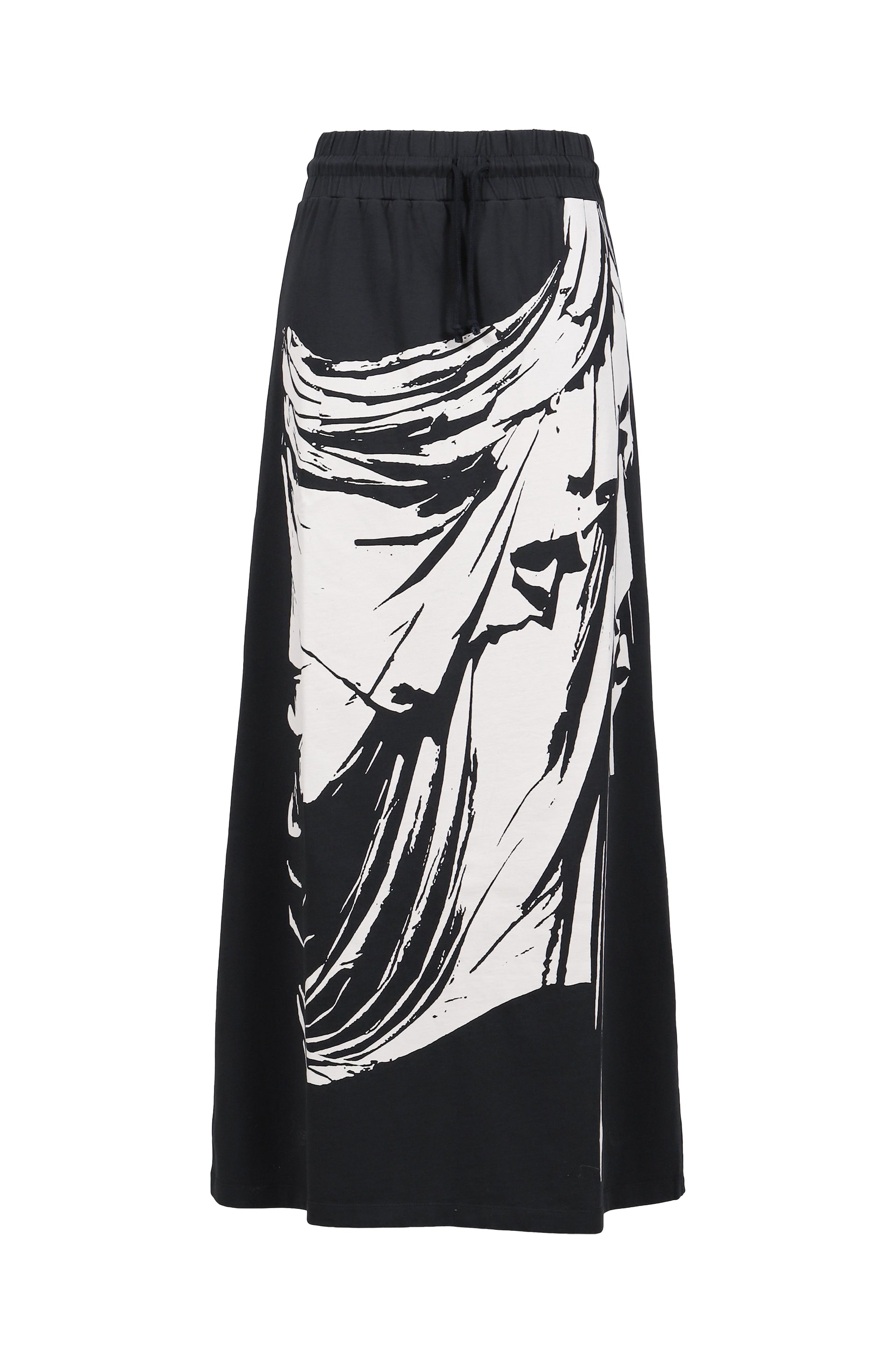 JERSEY SKIRT KNIT / BLACK