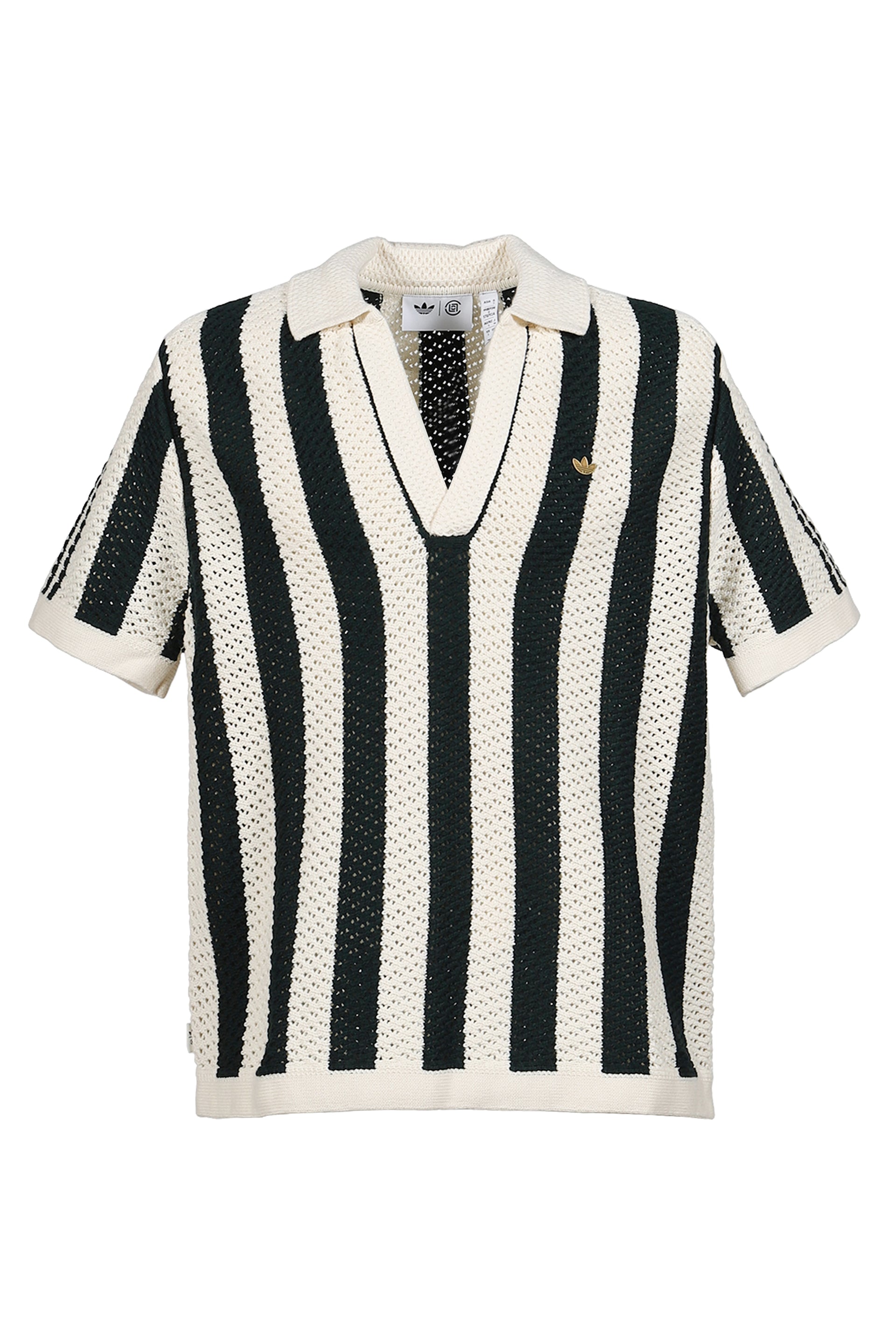 KNIT POLO / GRN NIGHT/CRM WHITE