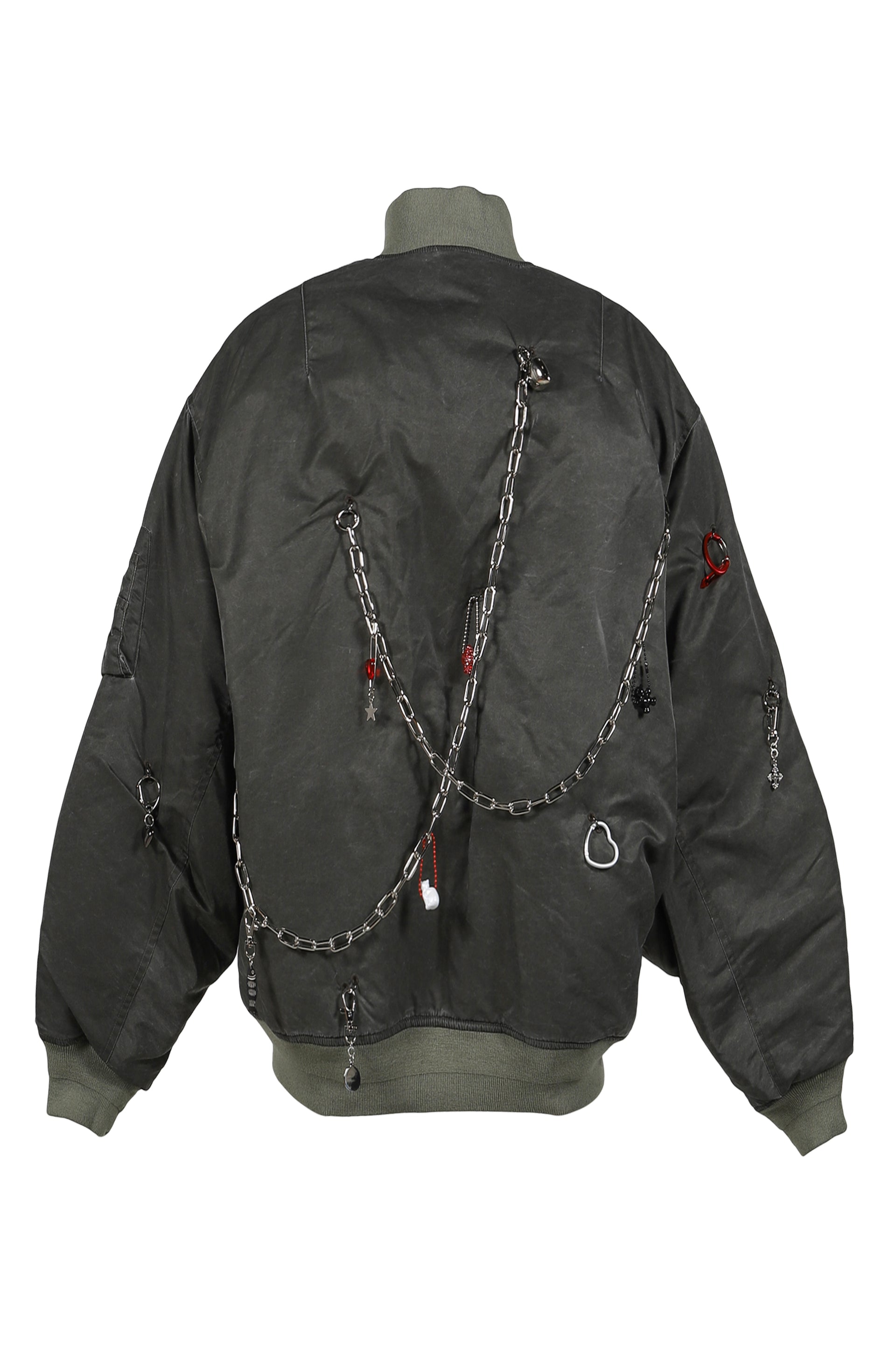 KEY CHAIN DECORATED BOMBER JACKET / KHA