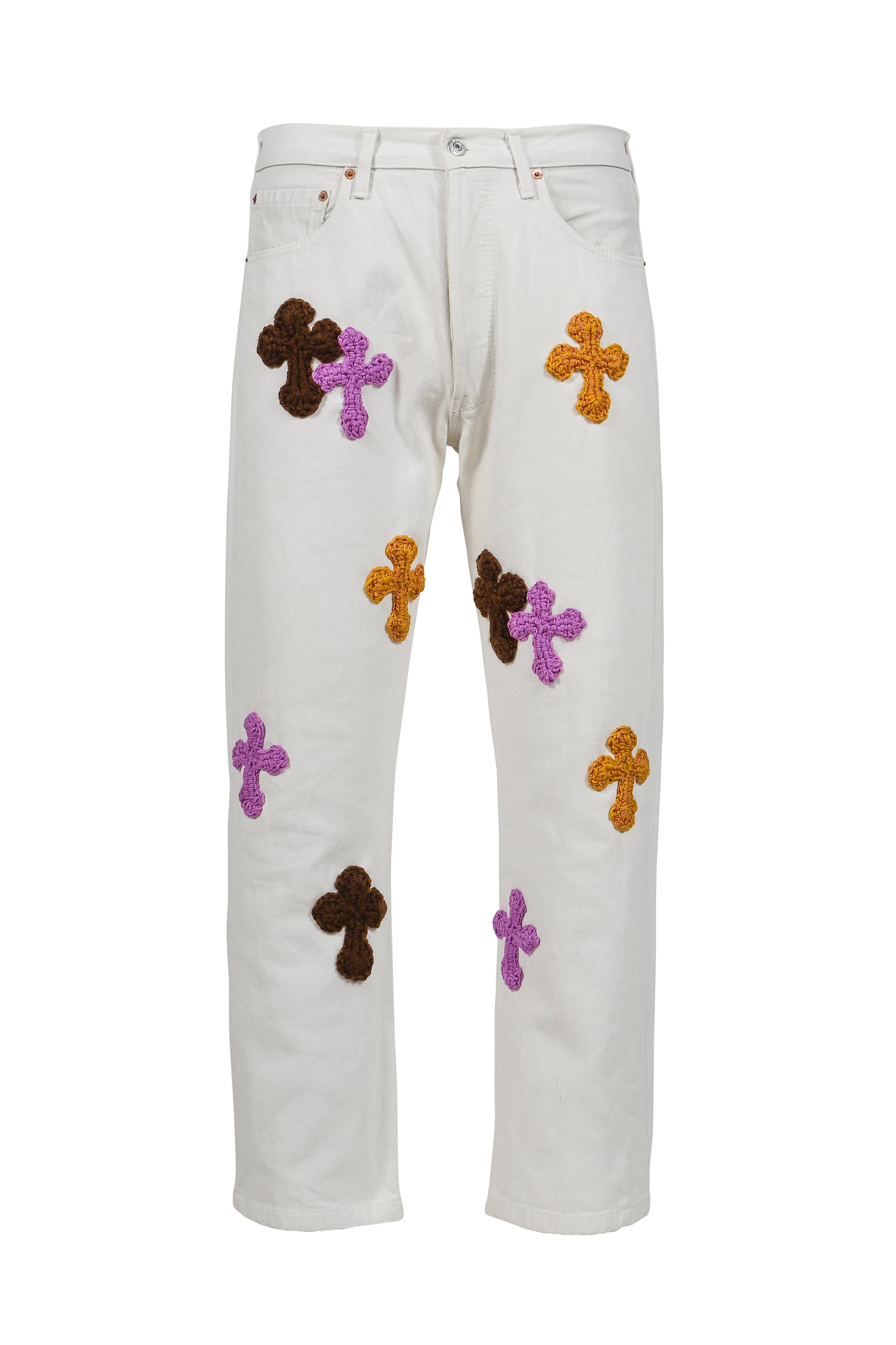 3D CROSS DENIM / WHT