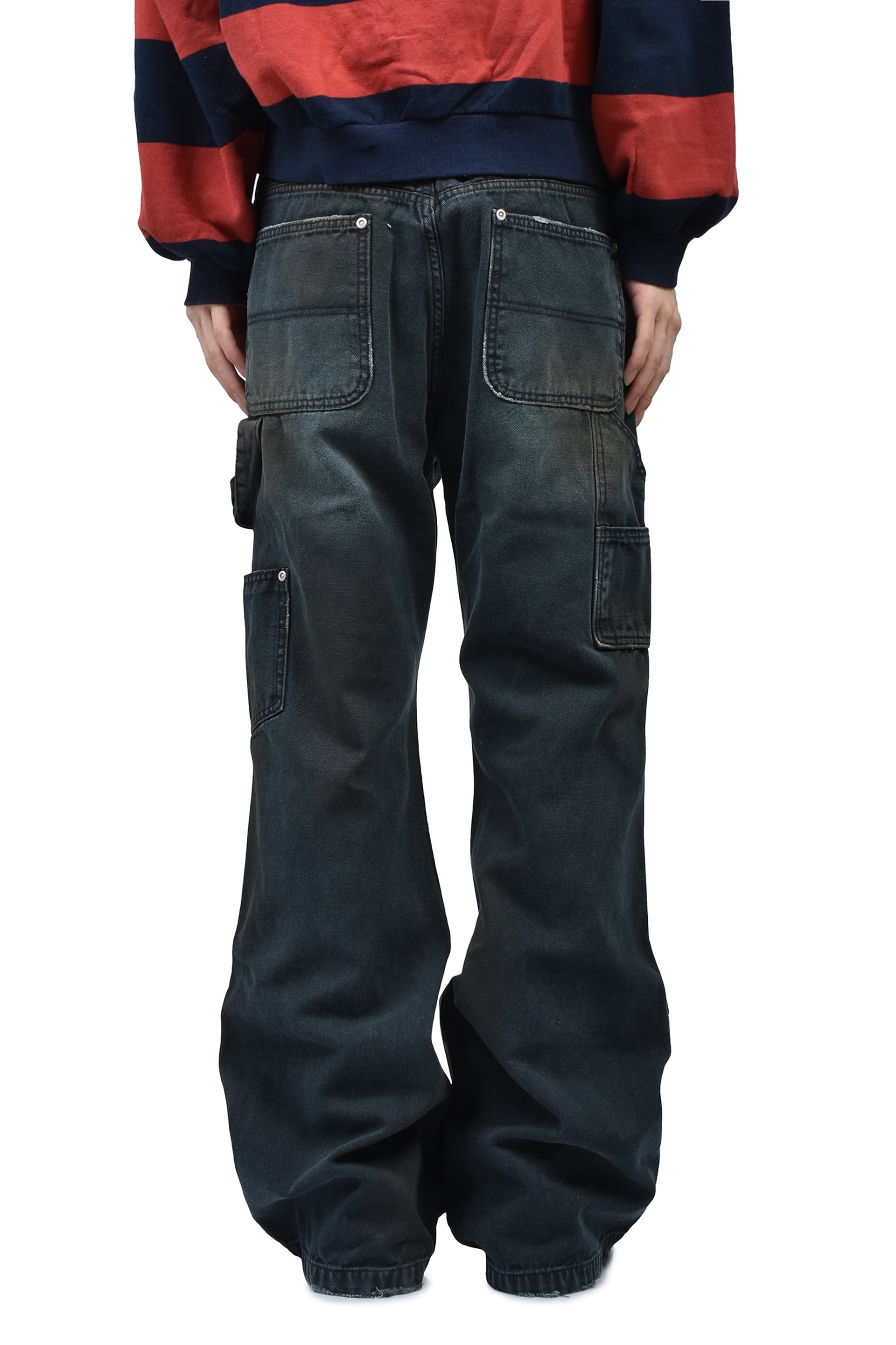 CARPENTER FLARED PANTS / WASHED BLK