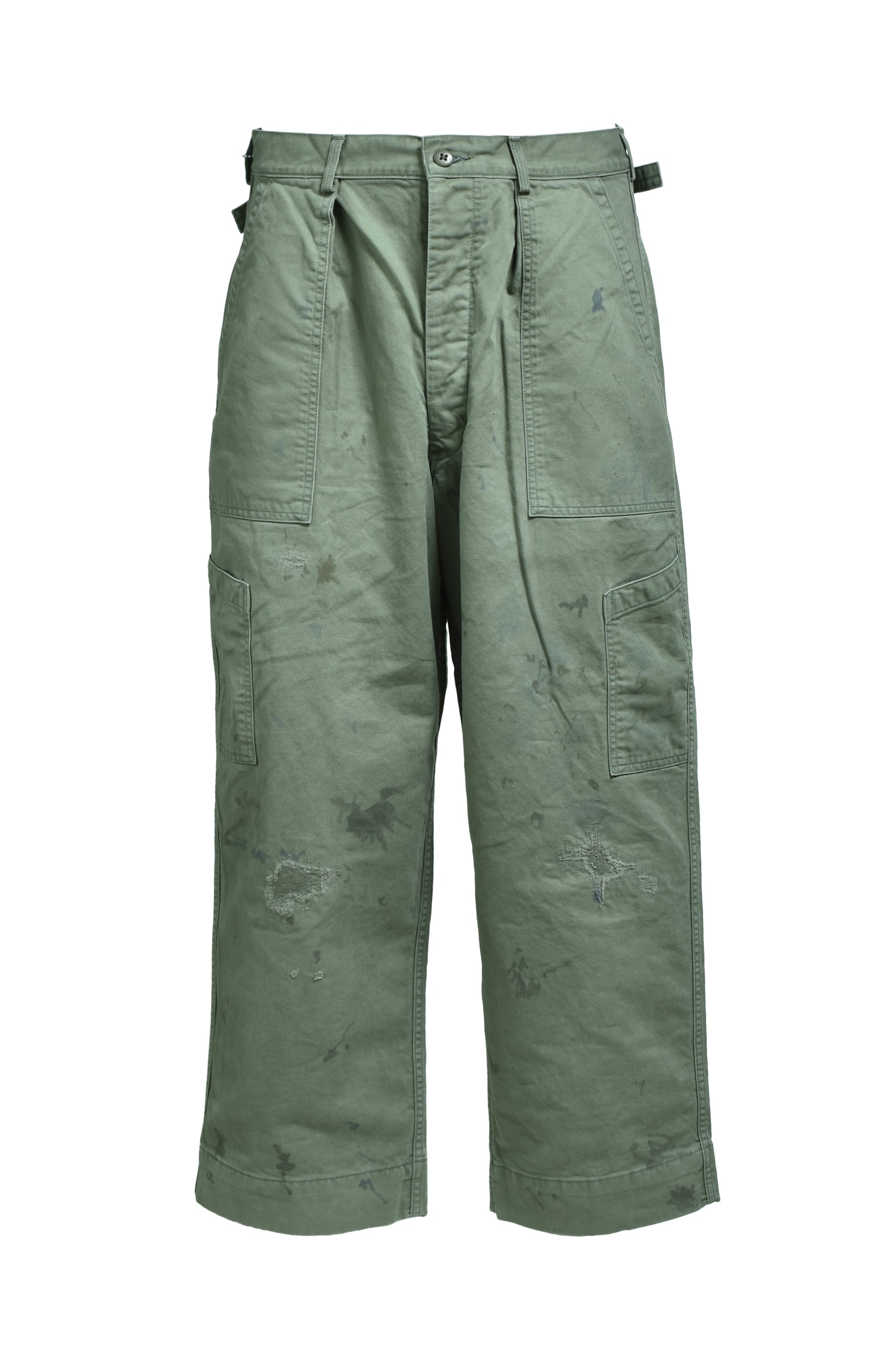 REPAIRED USAF MECHANIC PANTS / AGED SAGE GRN