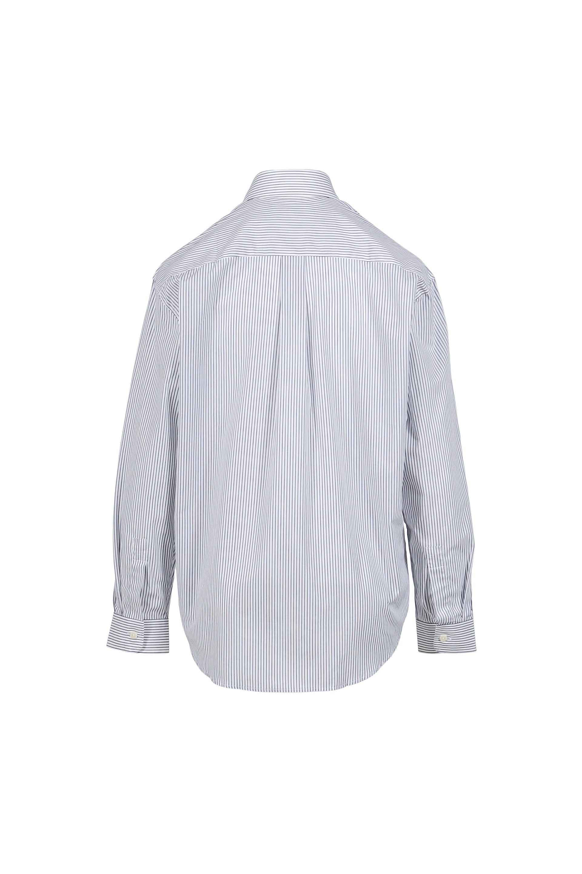 YANKEES SERIF OVERSIZED SHIRTS / NVY STRIPE