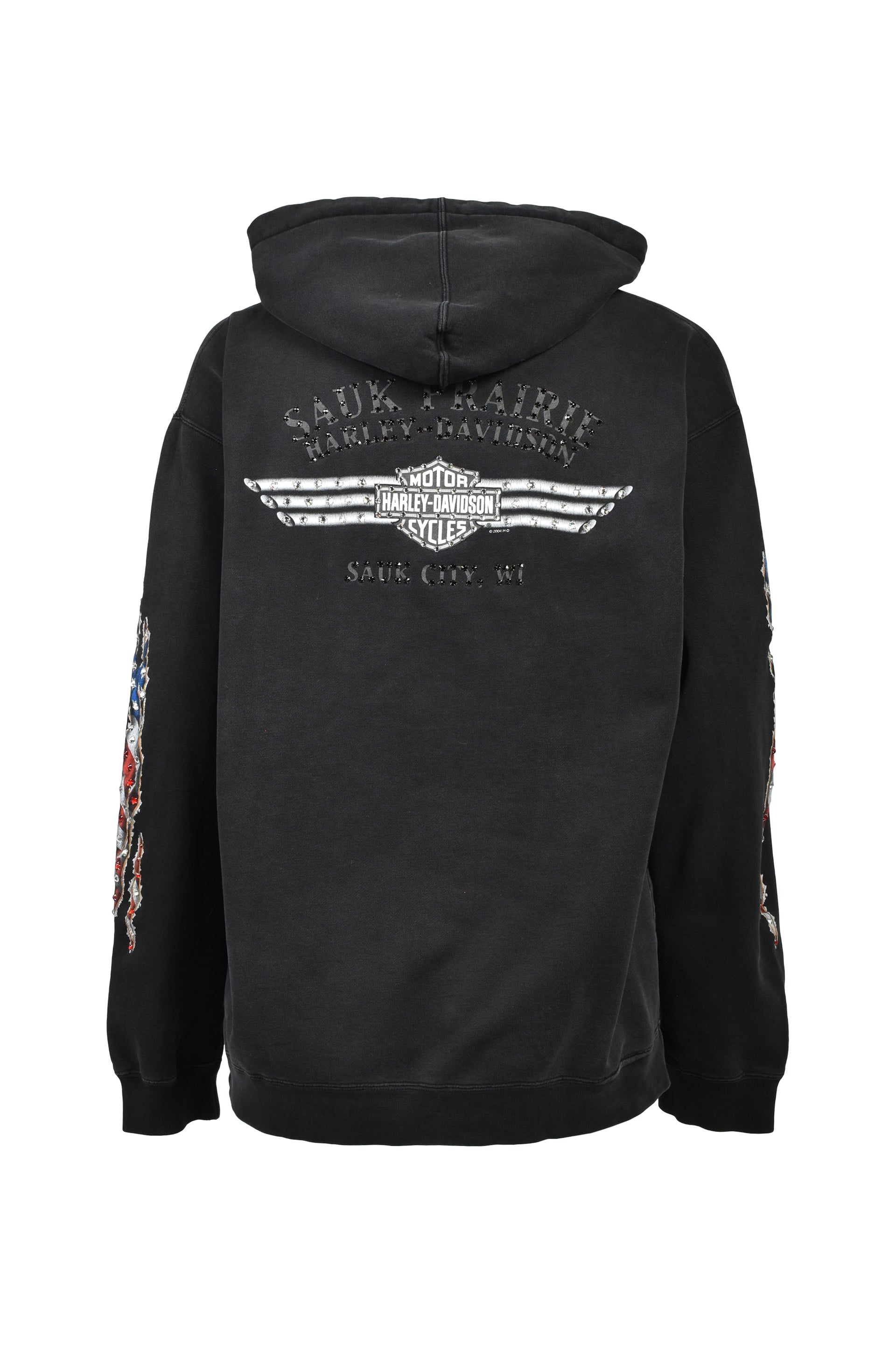 SAUK CITY,WI HOODIE / BLK