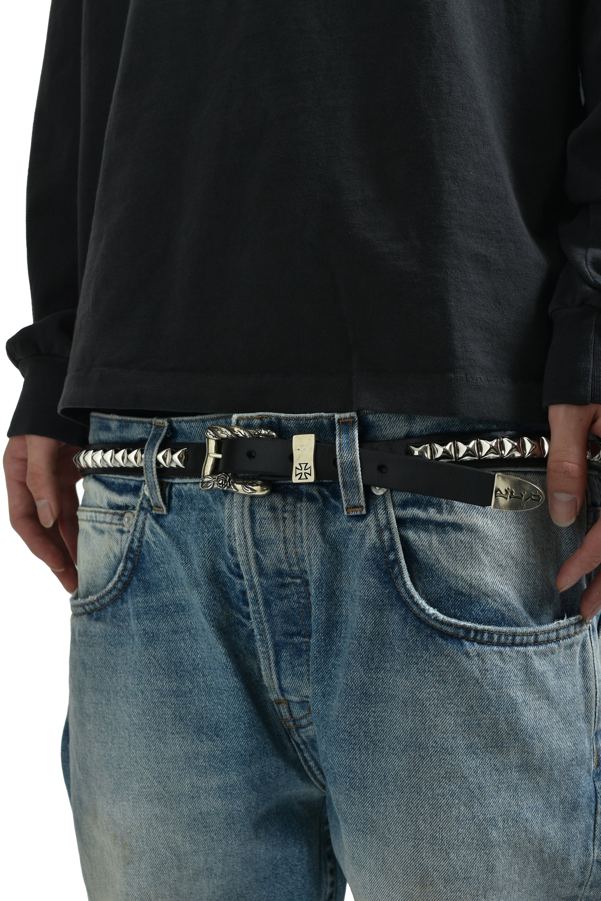 CLASSIQUE CEINTURE CLOUTEE / BLK