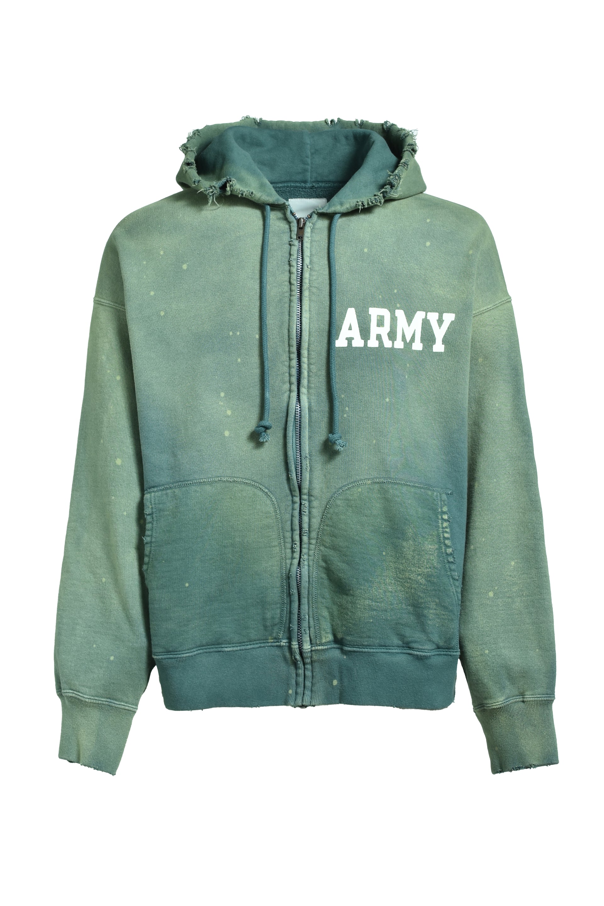 ARMY ZIP HOODIE AGED / AGED GRN