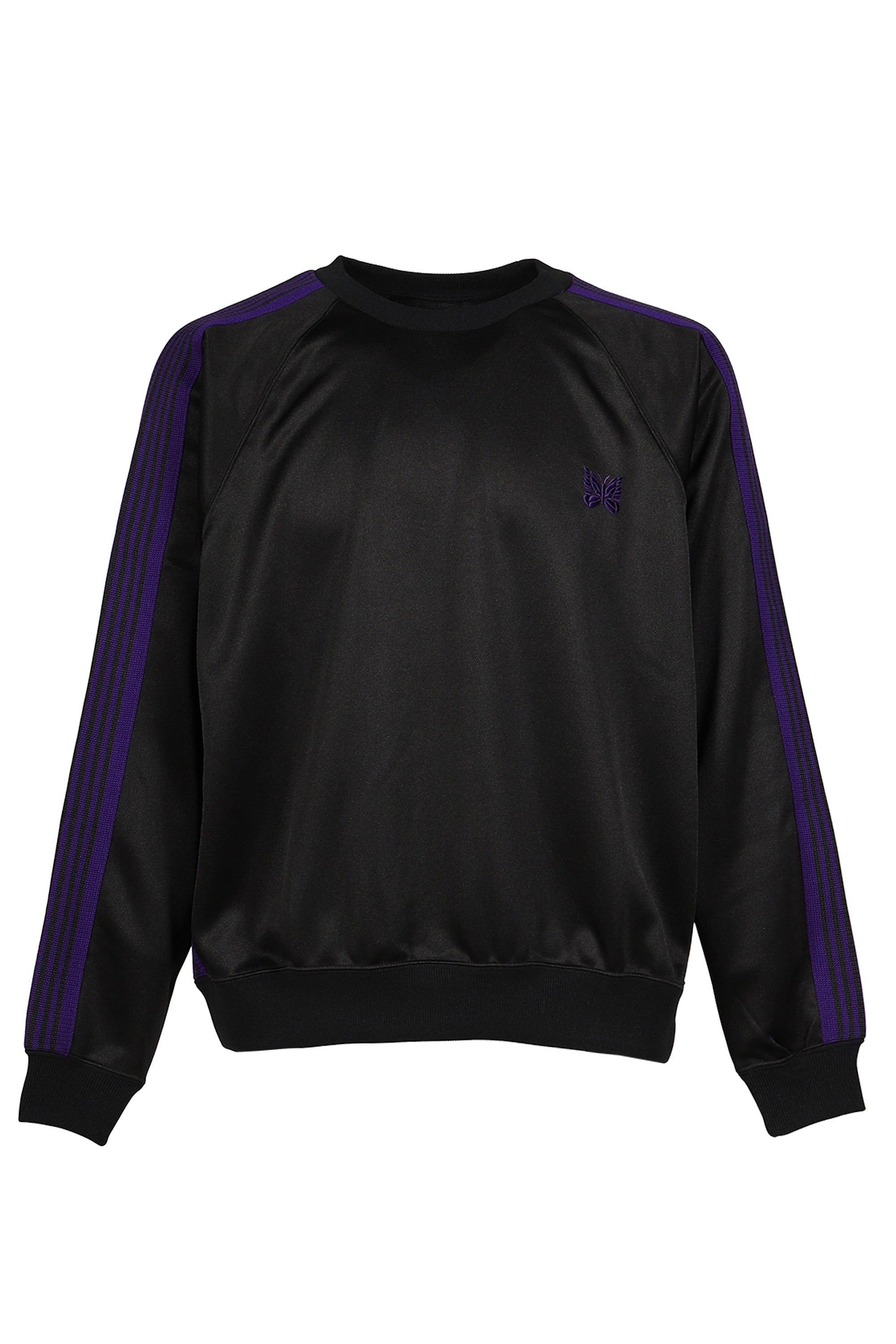 Needles ニードルス FW26 TRACK CREW NECK SHIRT - POLY SMOOTH / BLK