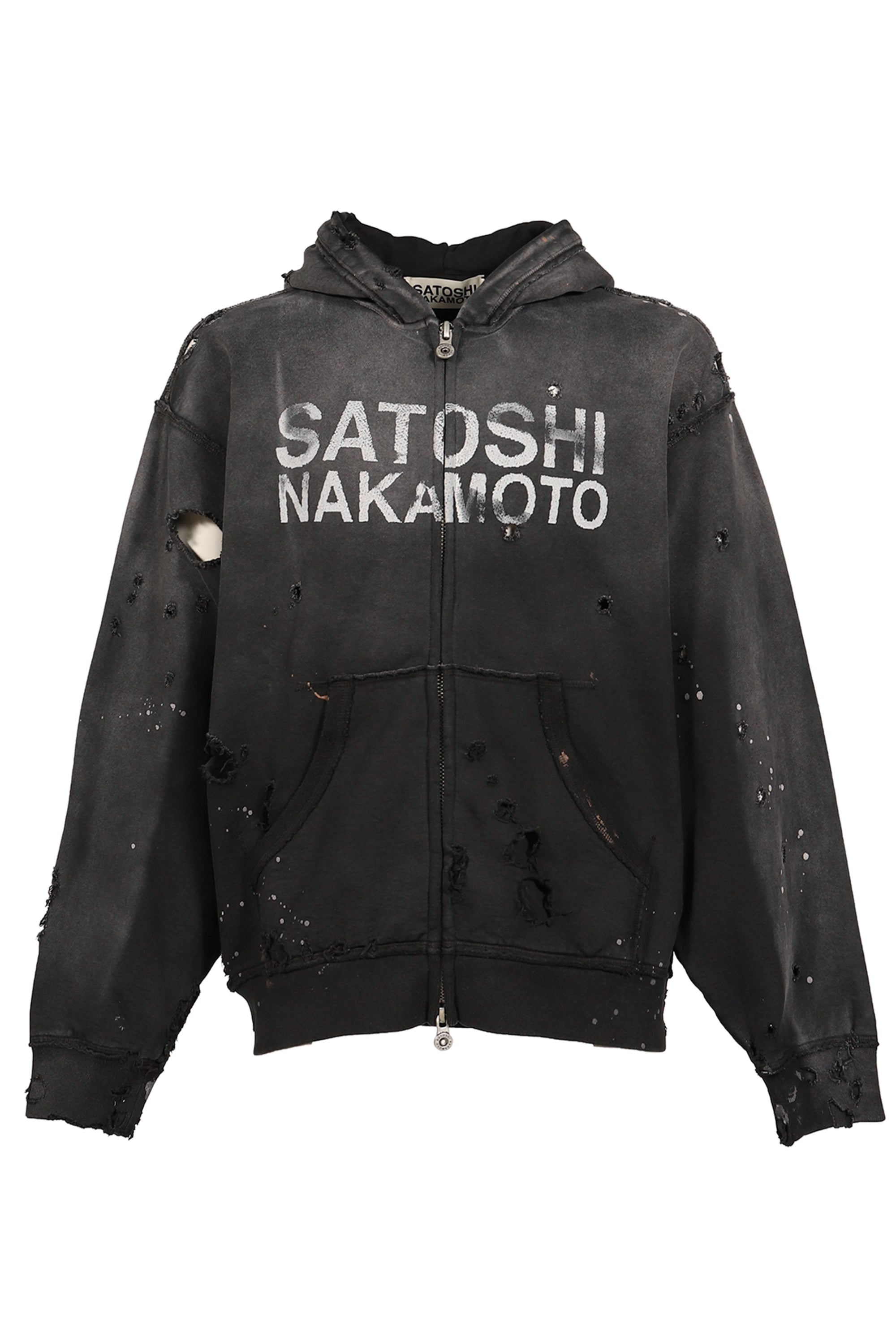 SATOSHI NAKAMOTO サトシナカモト SS26 LUKE FLEECE HOODIE / BLK