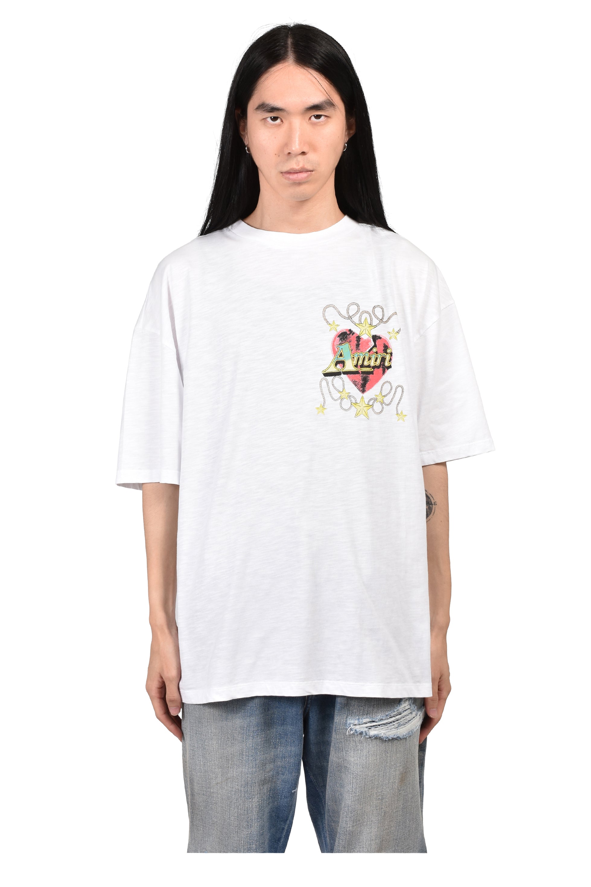 AMIRI アミリ FW26 AMIRI HEART OS TEE / WHT - NUBIAN ヌビアン