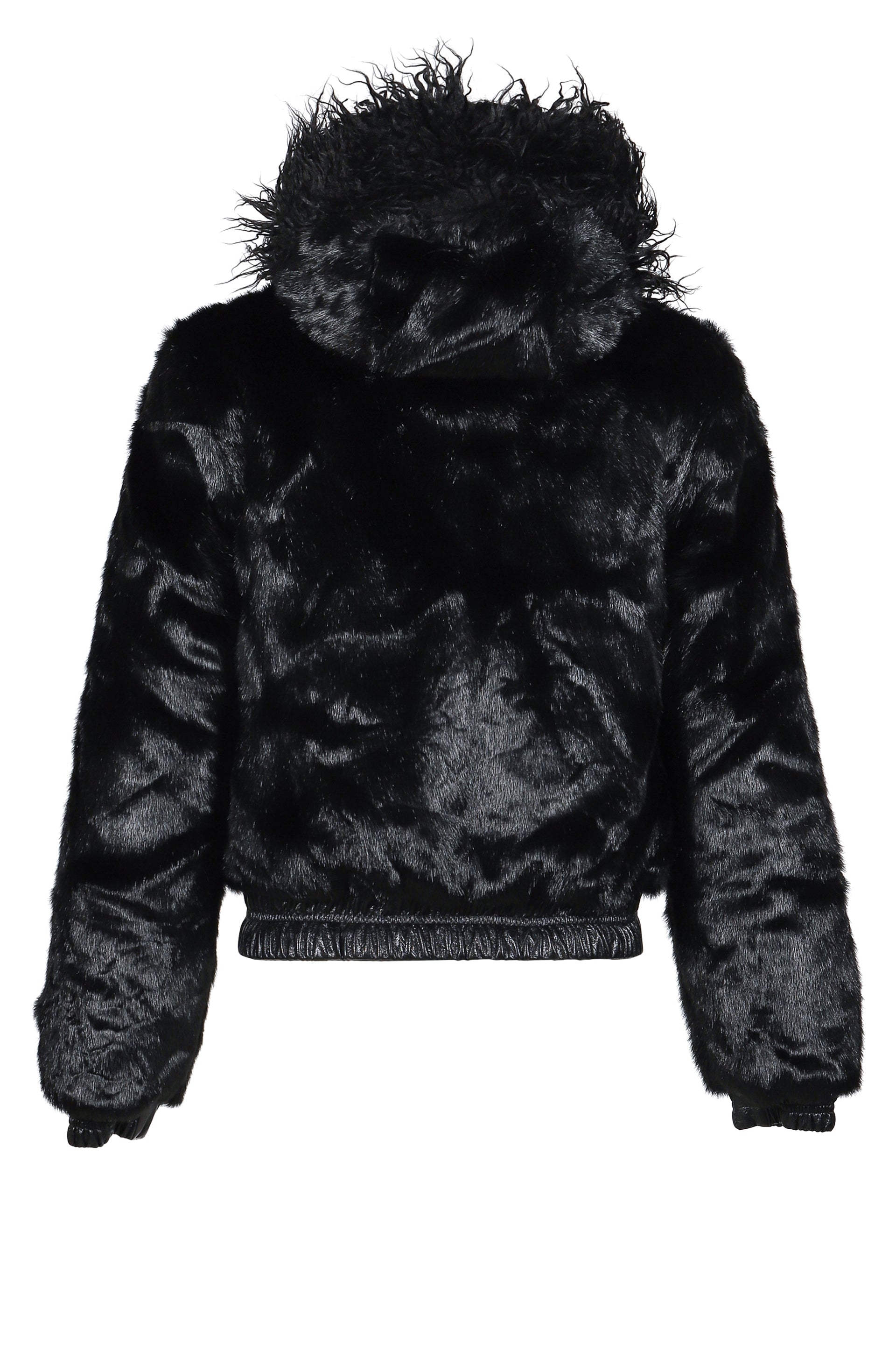 FAUX FUR BOMBER JACKET(exclusive) / BLK