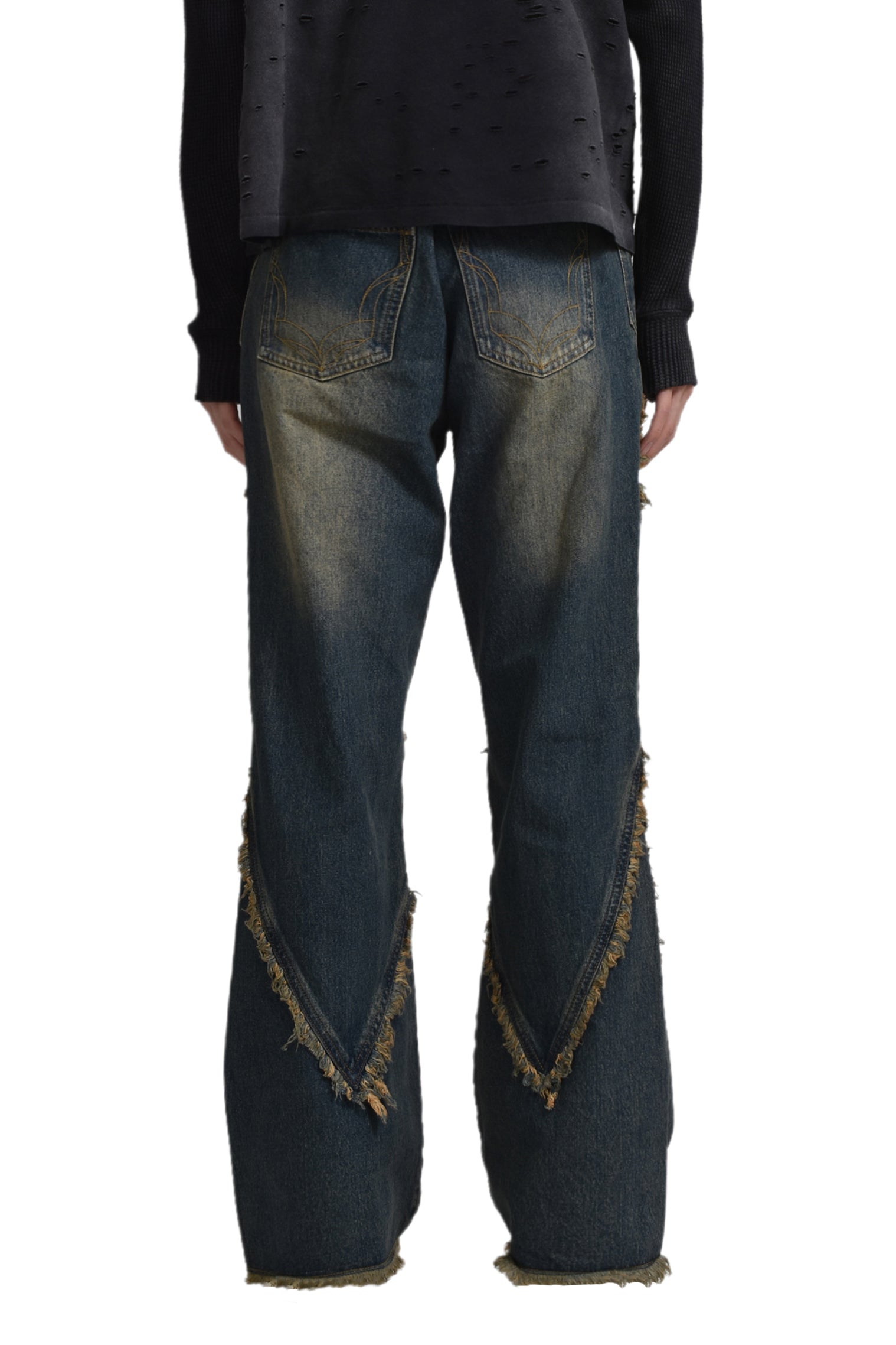 JUN/NAKAYAMA FRINGE DENIM PANTS / IND
