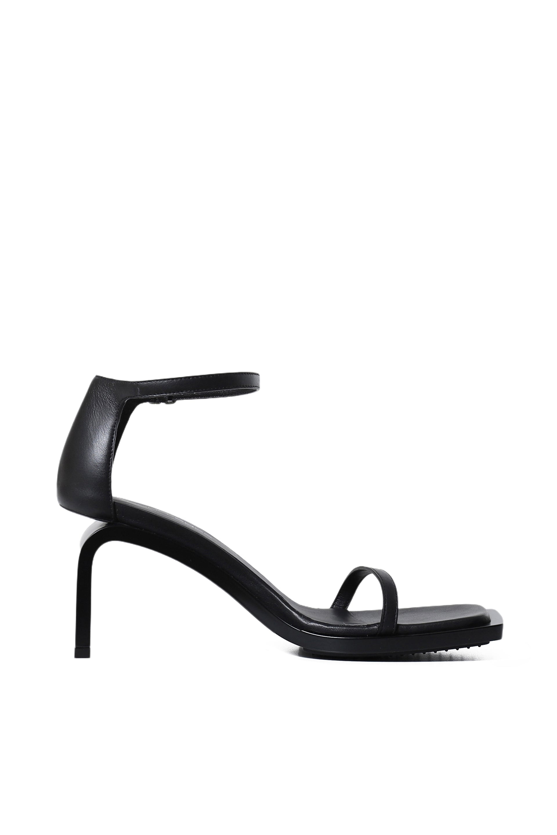 Courrèges STREAM LEATHER SANDALS / BLK