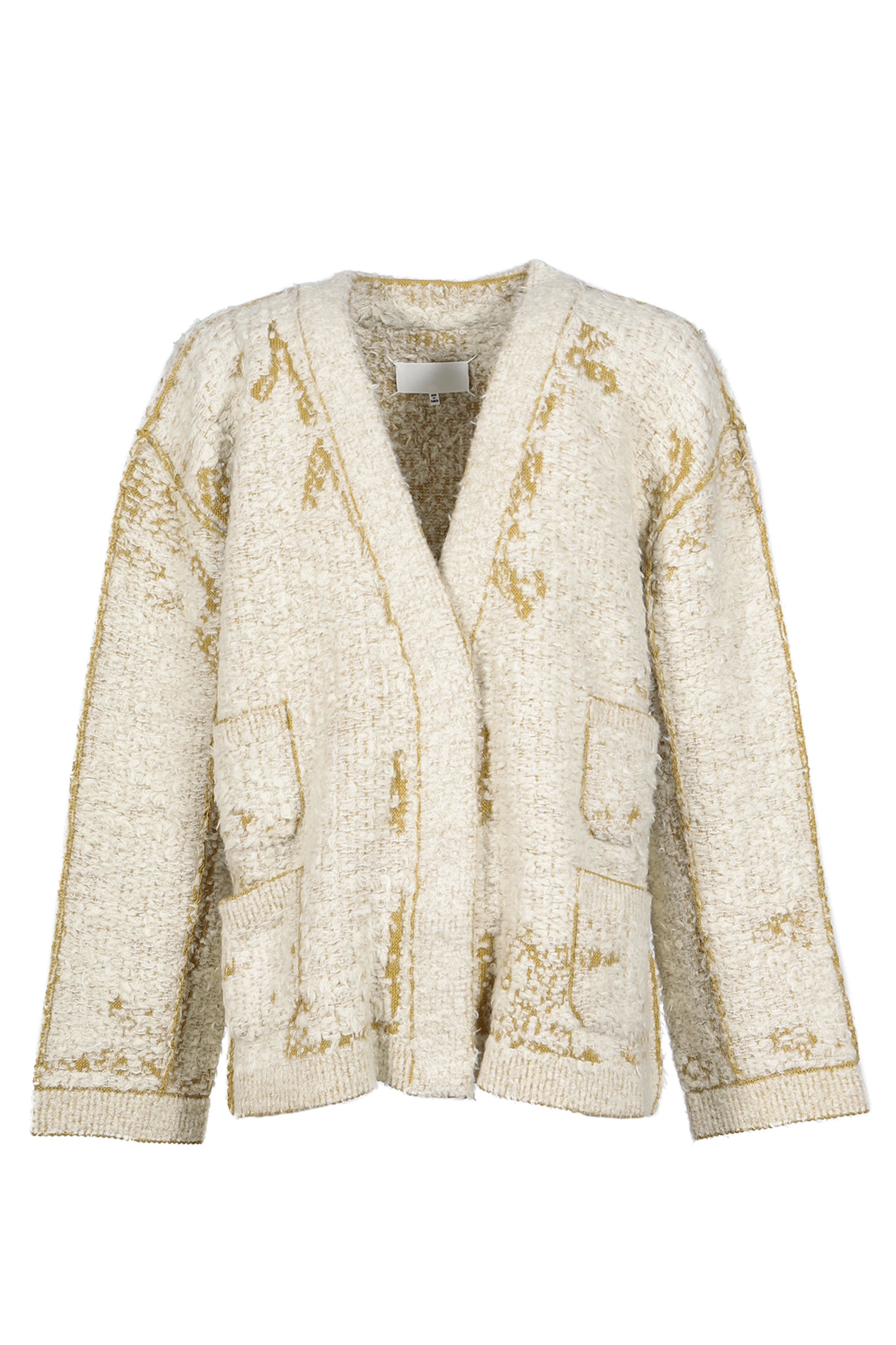 Maison Margiela メゾン マルジェラ FW26 ACID KNIT CARDIGAN / ECRU