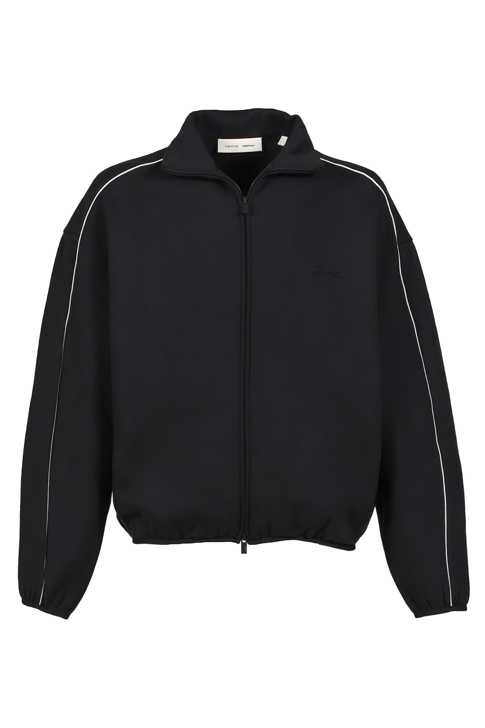 MODERN FIT FLEECE TRACK JACKET / JET BLK/CLOUD WHT