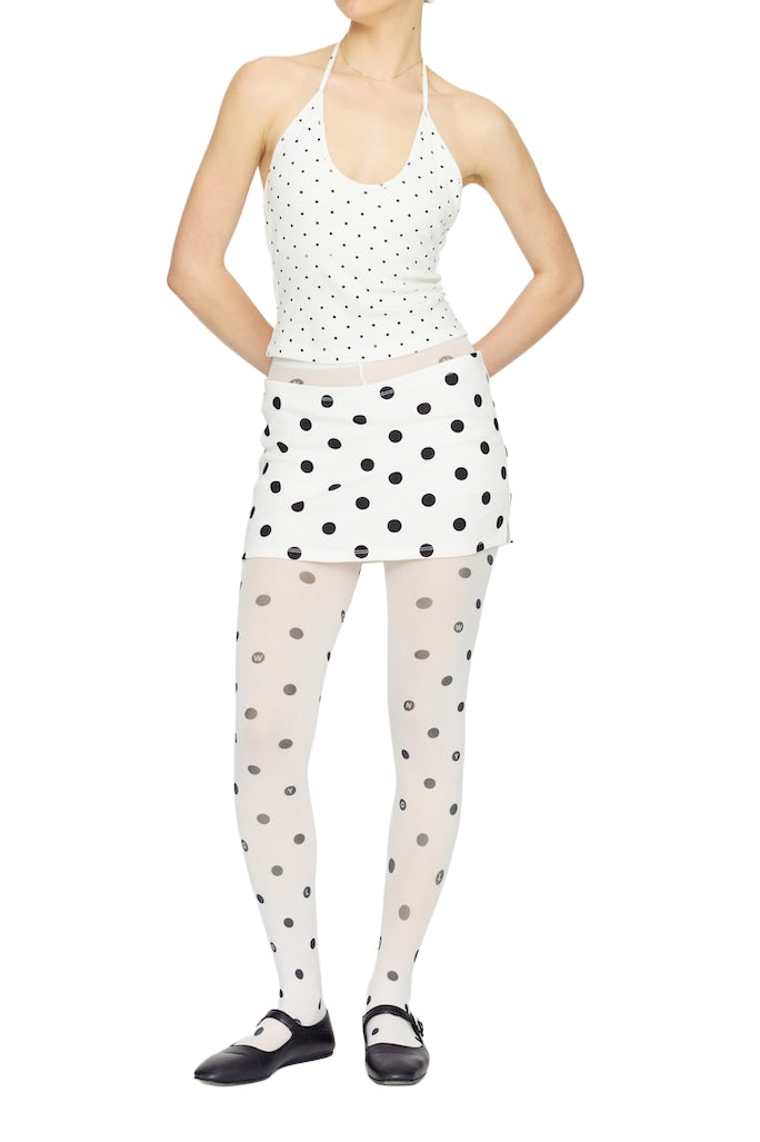 RACHITA MESH TIGHTS / DOTTY PEARL