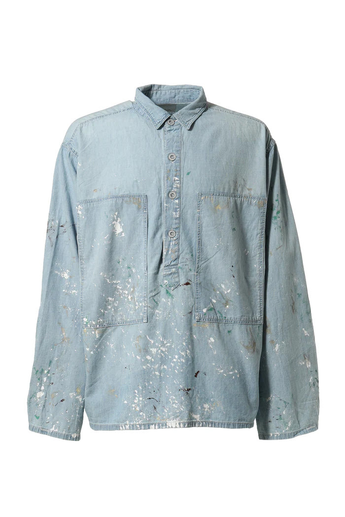 23aw US ARMY P/O CHAMBRAY SHIRTS PAINTED袖丈67cm