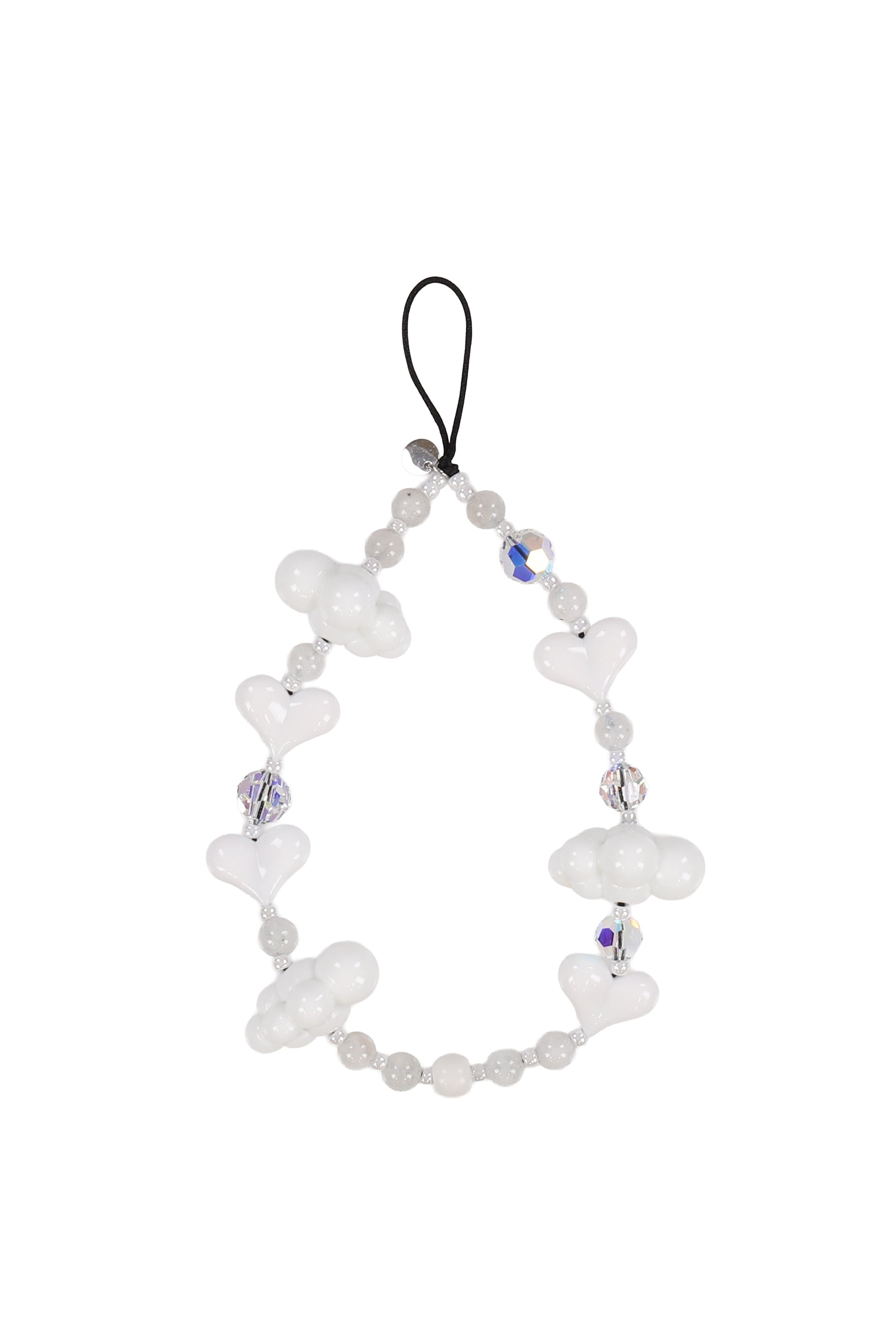 LUX KAWAII MOONSTONE WRISTLET PHONE STRAP / WHT