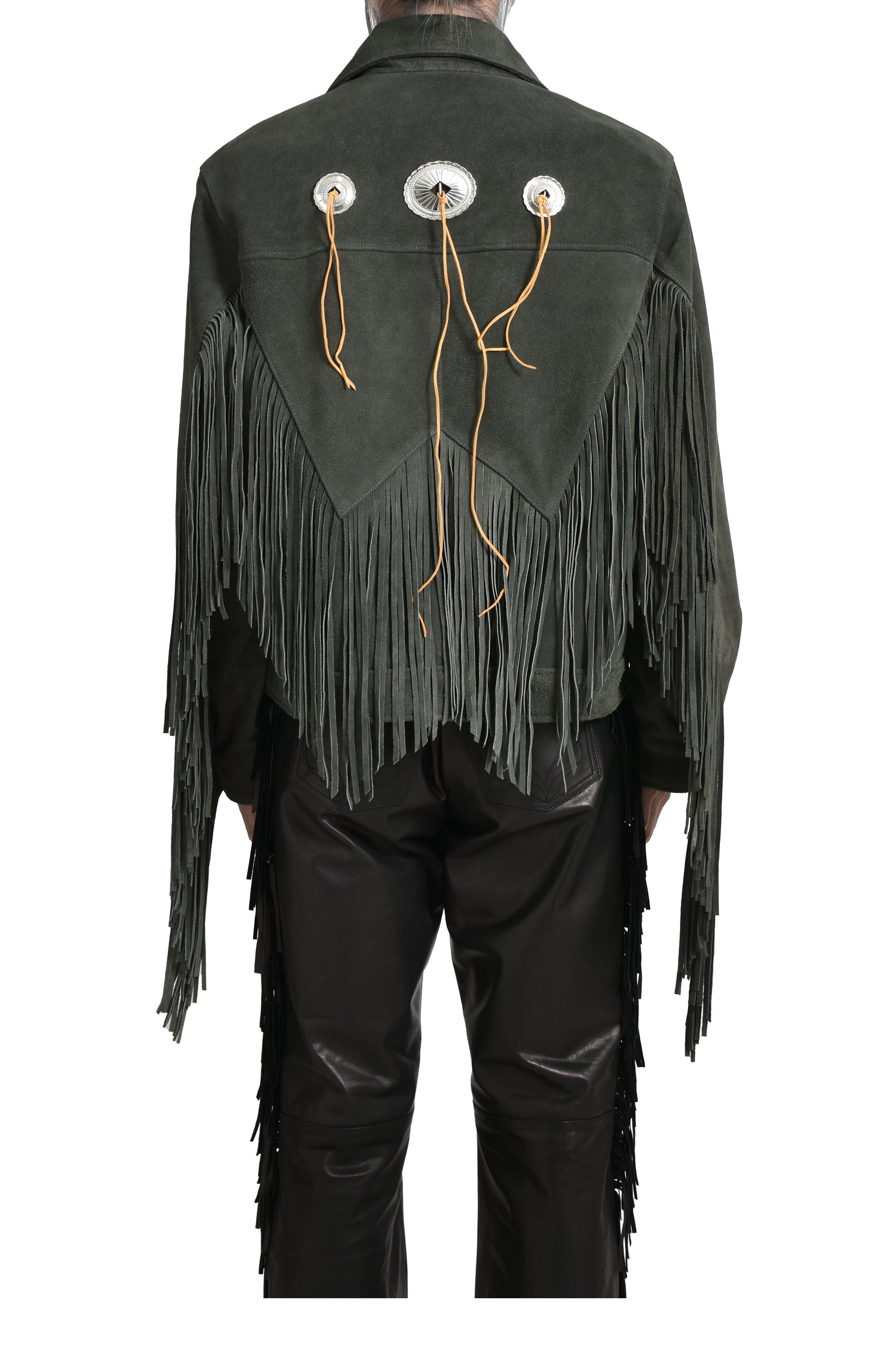 JUN/NAKAYAMA LEATHER FRINGE RIDERS JACKET / DUST