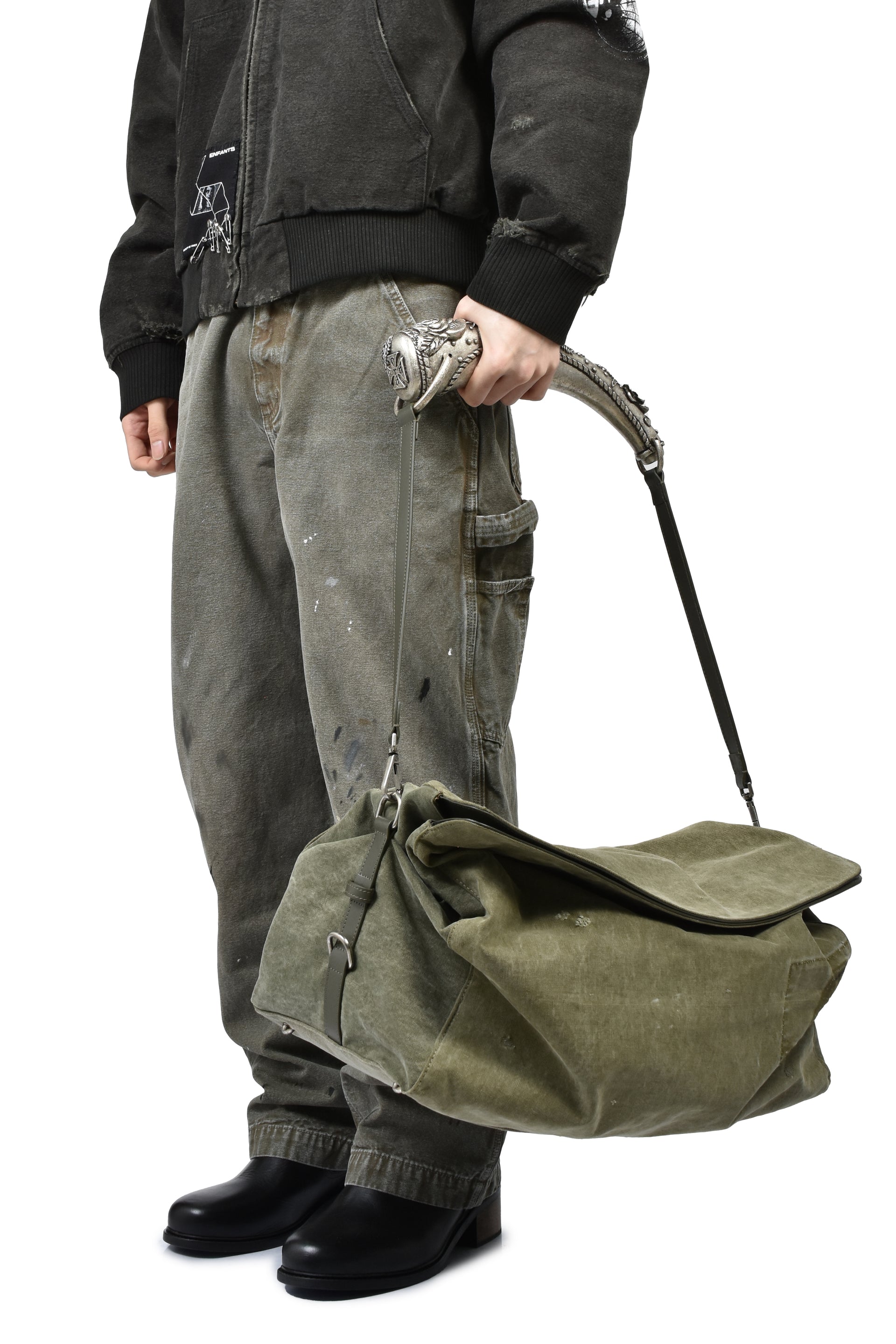 ROSE HANDLE WEEKEND BAG / VINTAGE OLV