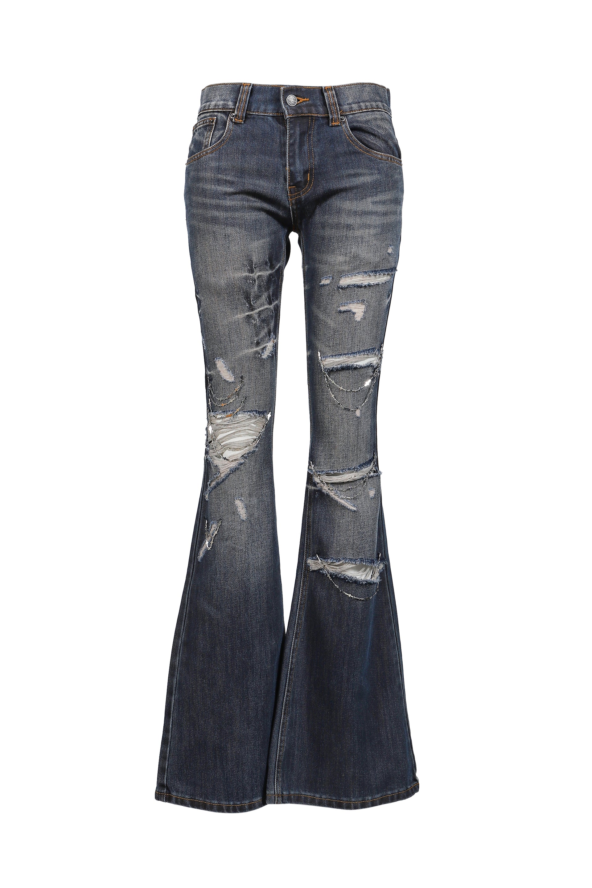 CROSS CHAIN BLUE DRIFT JEANS / BLU