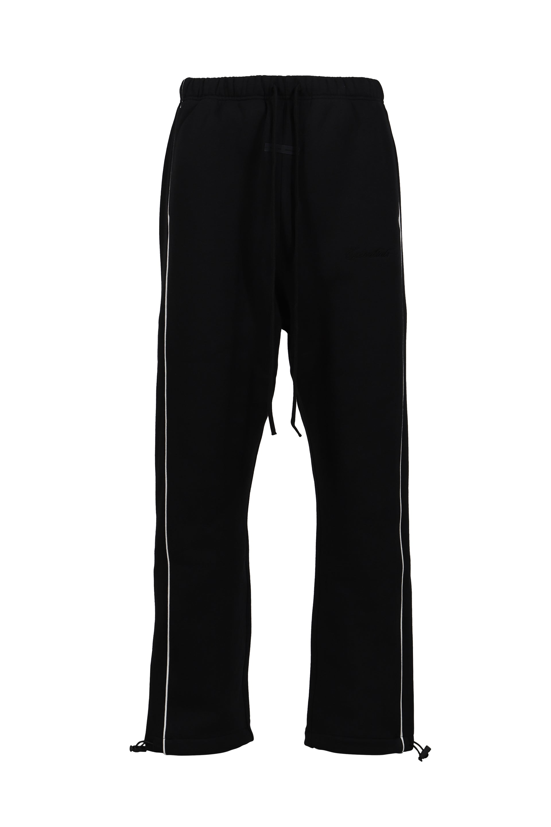 RELAXED FLEECE SWEATPANT WITH PIPING / JET BLK/CLOUD WHT