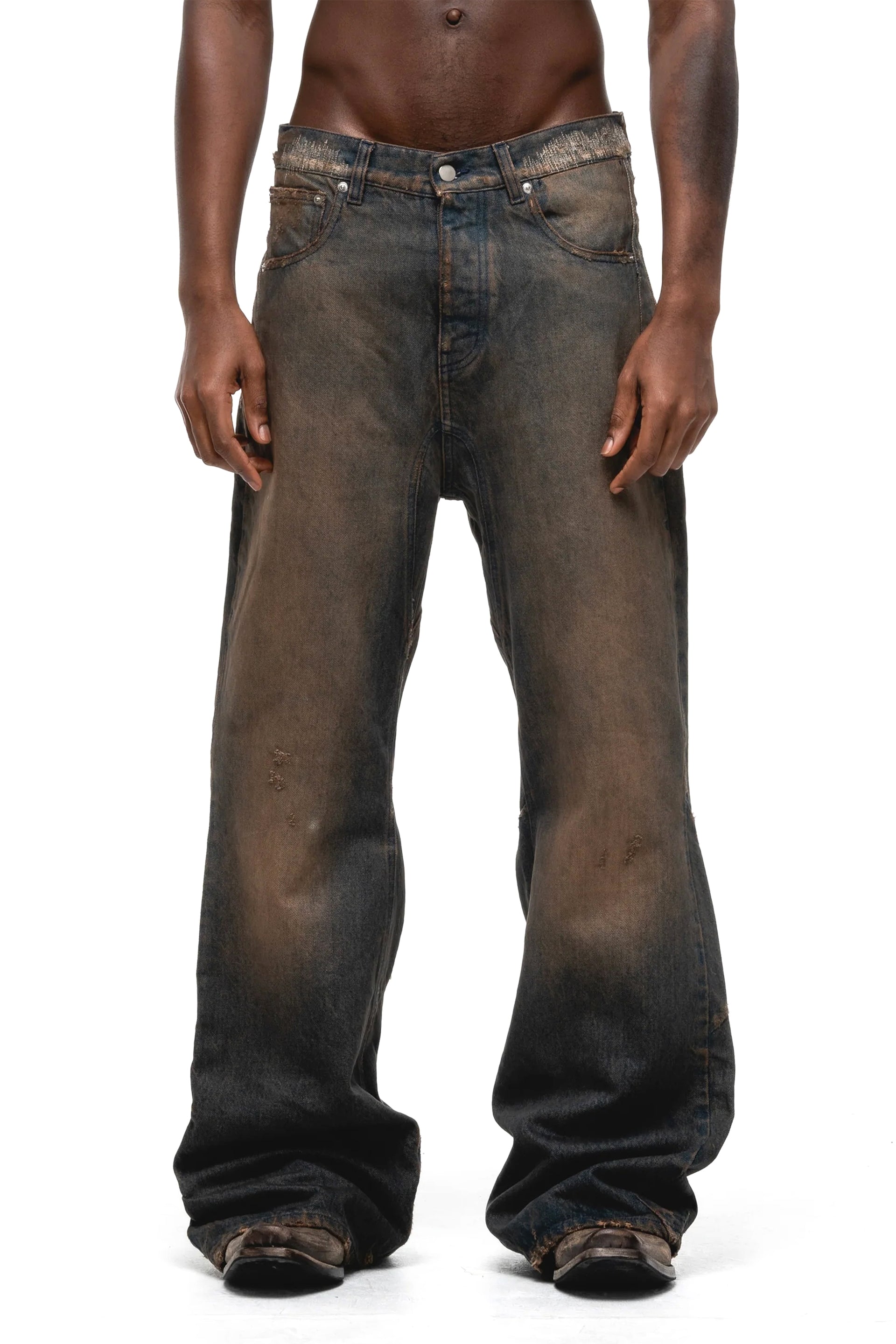 NO/FAITH STUDIOS ITALY SMOOTH RUSTED BOOT CUT / BRW IND