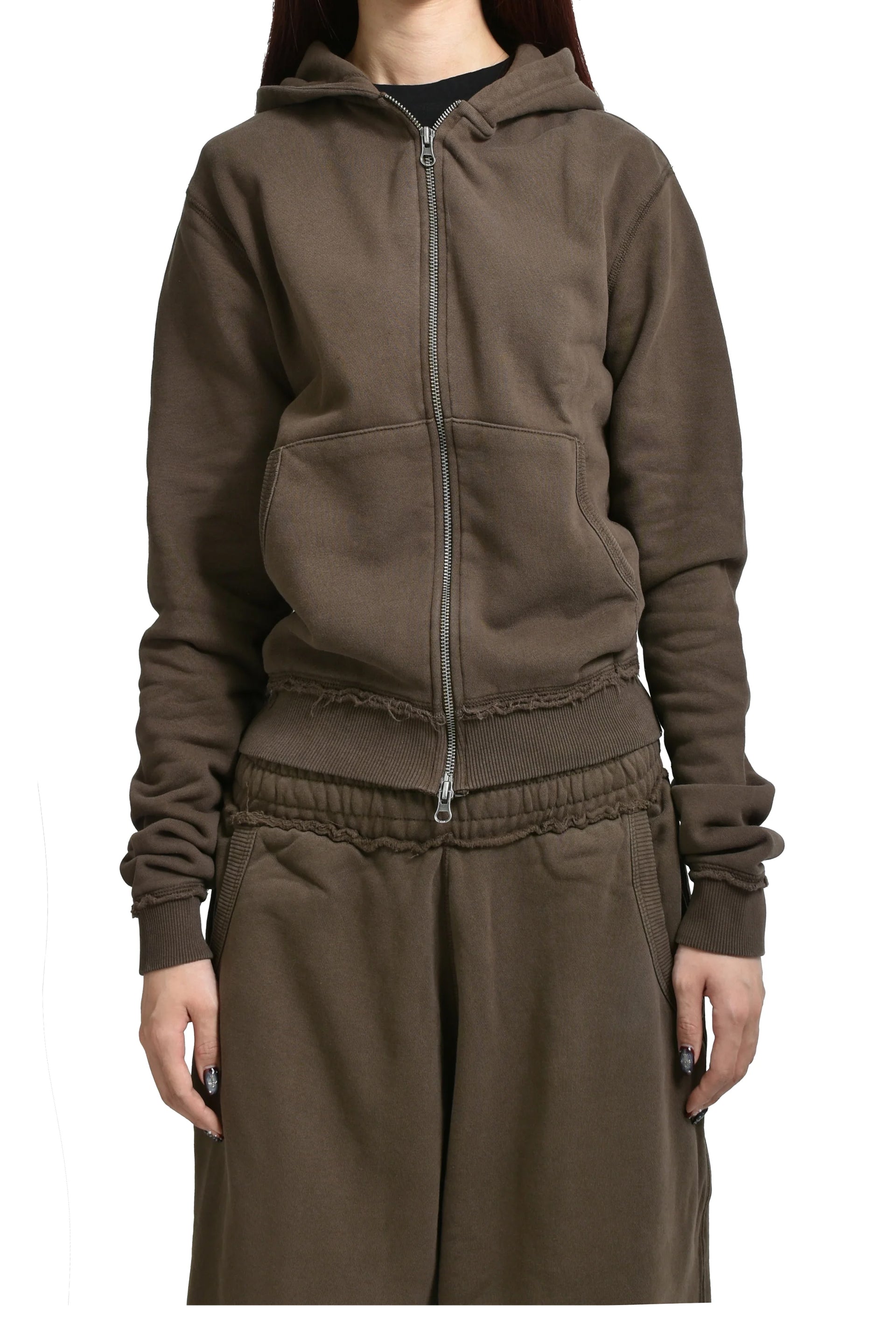 CHOCOLATE BROWN MINI MONSTER HOODIE / BRW