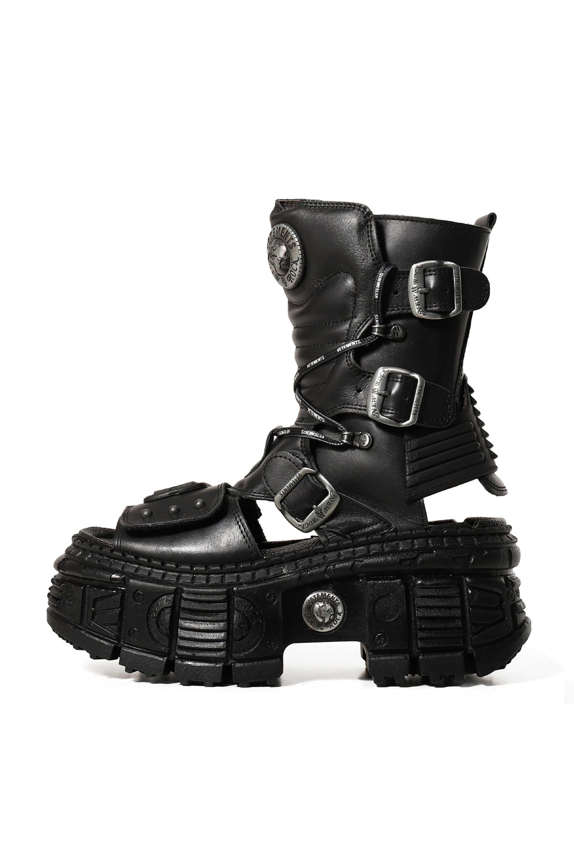 VETEMENTS × NEW ROCK BOOTS / BLK
