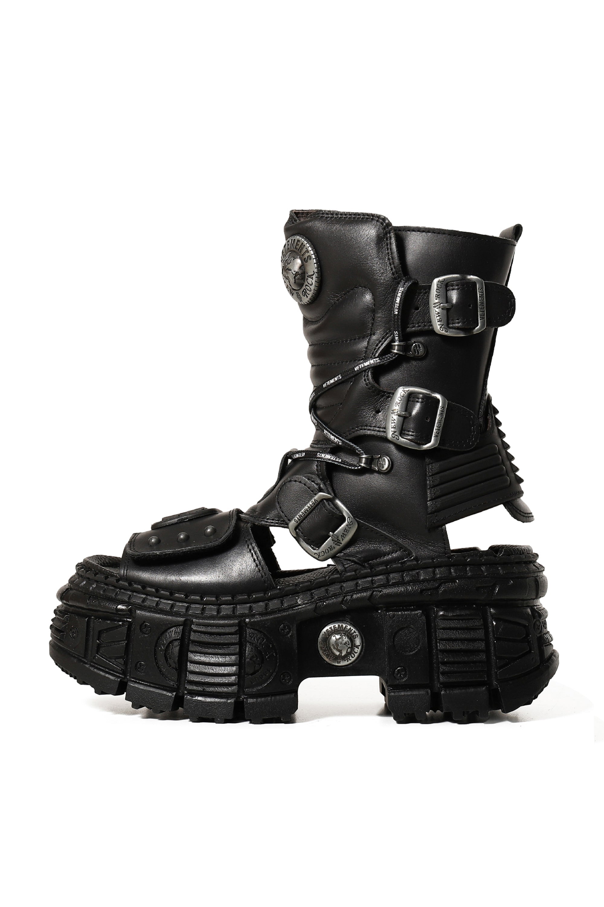 VETEMENTS × NEW ROCK BOOTS / BLK