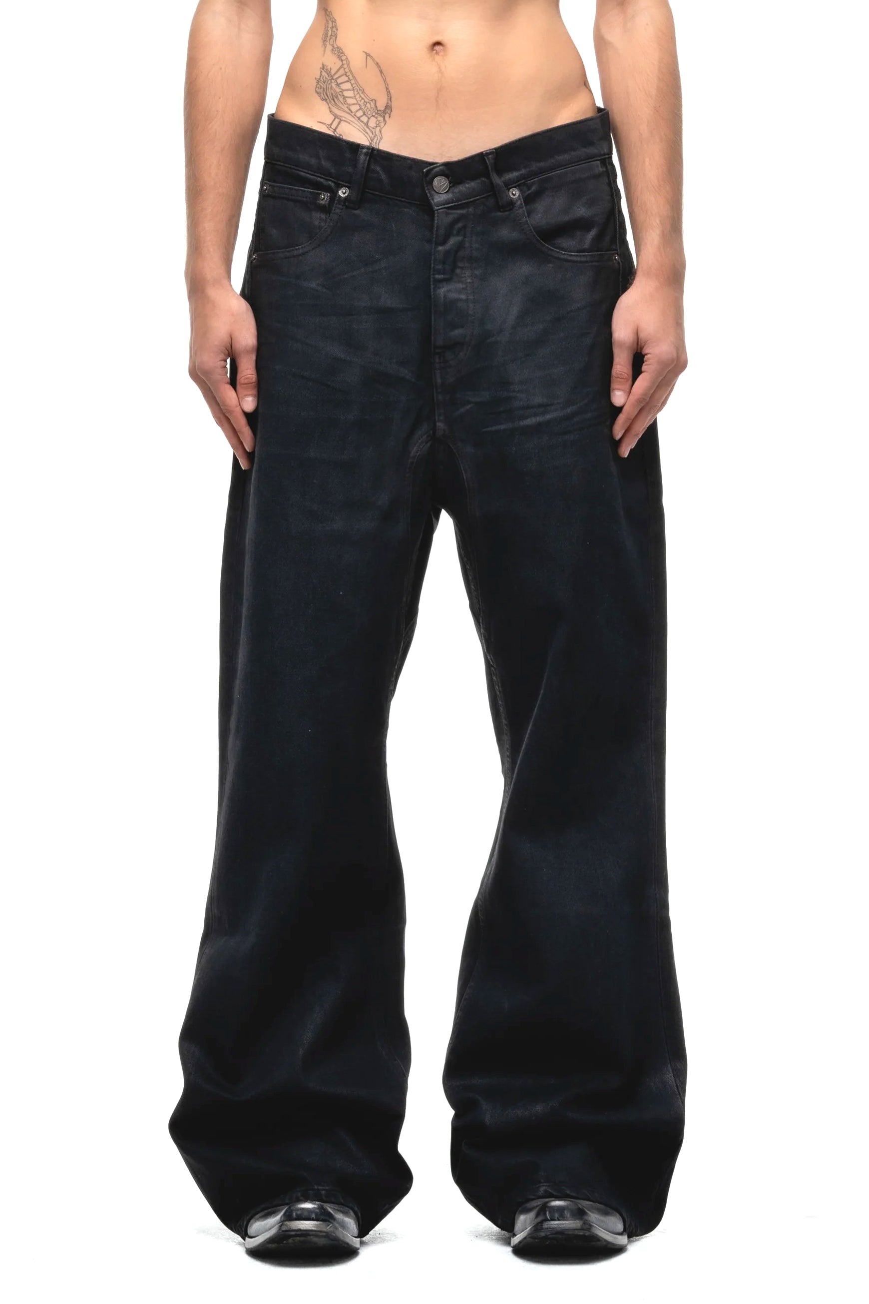 NO/FAITH STUDIOS ITALY DULL BLACK BOOT CUT / BLK