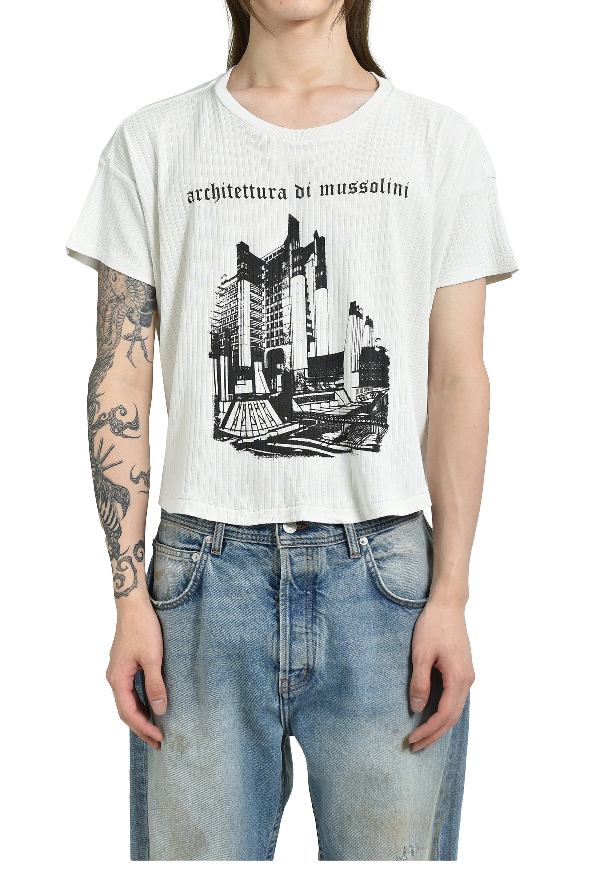 ARCHITETTURA DI MUSSOLINI RIB T-SHIRT / FADED WHT