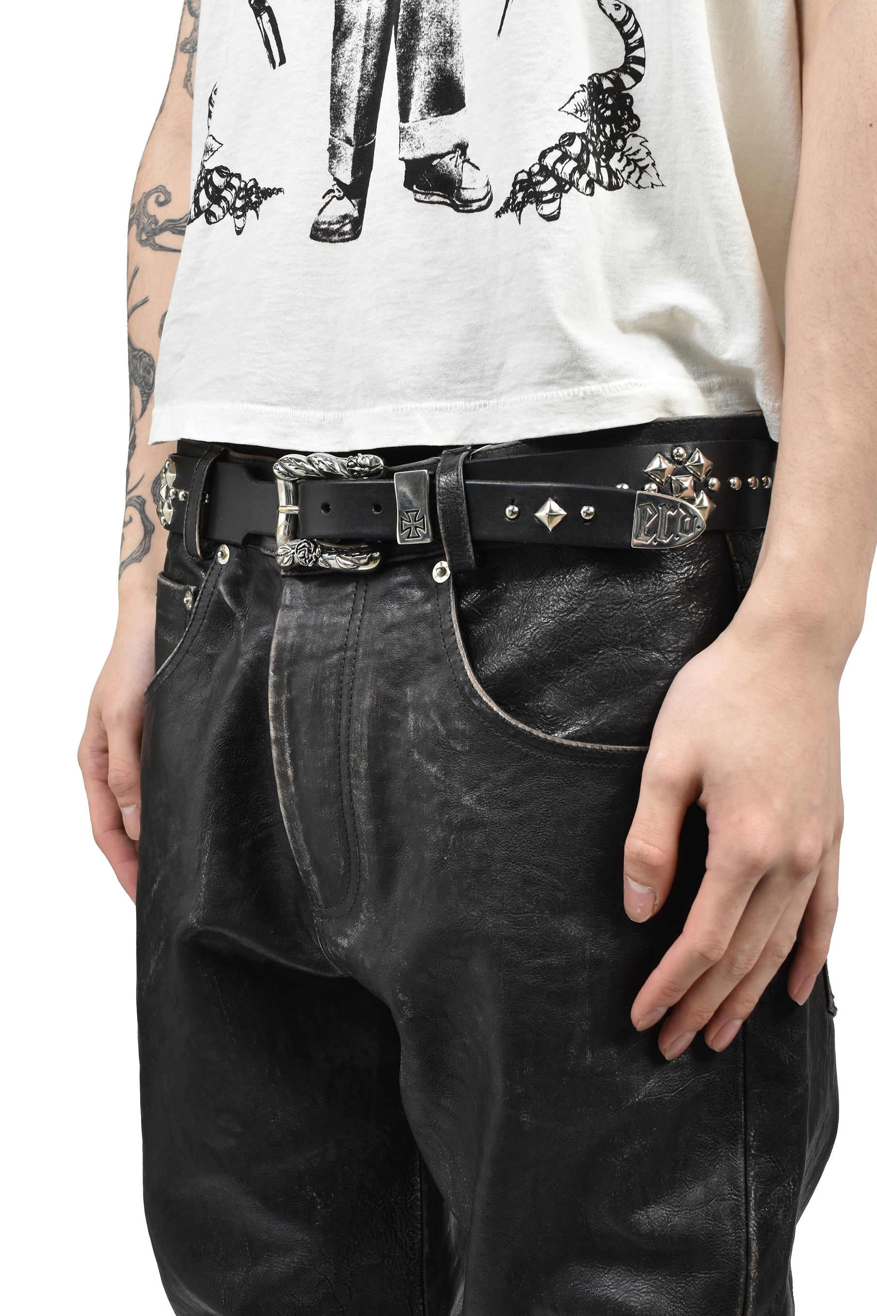 ENFANTS RICHES DEPRIMES FW25 TEXAS SERENADE CEINTURE CLOUT_E / BLK