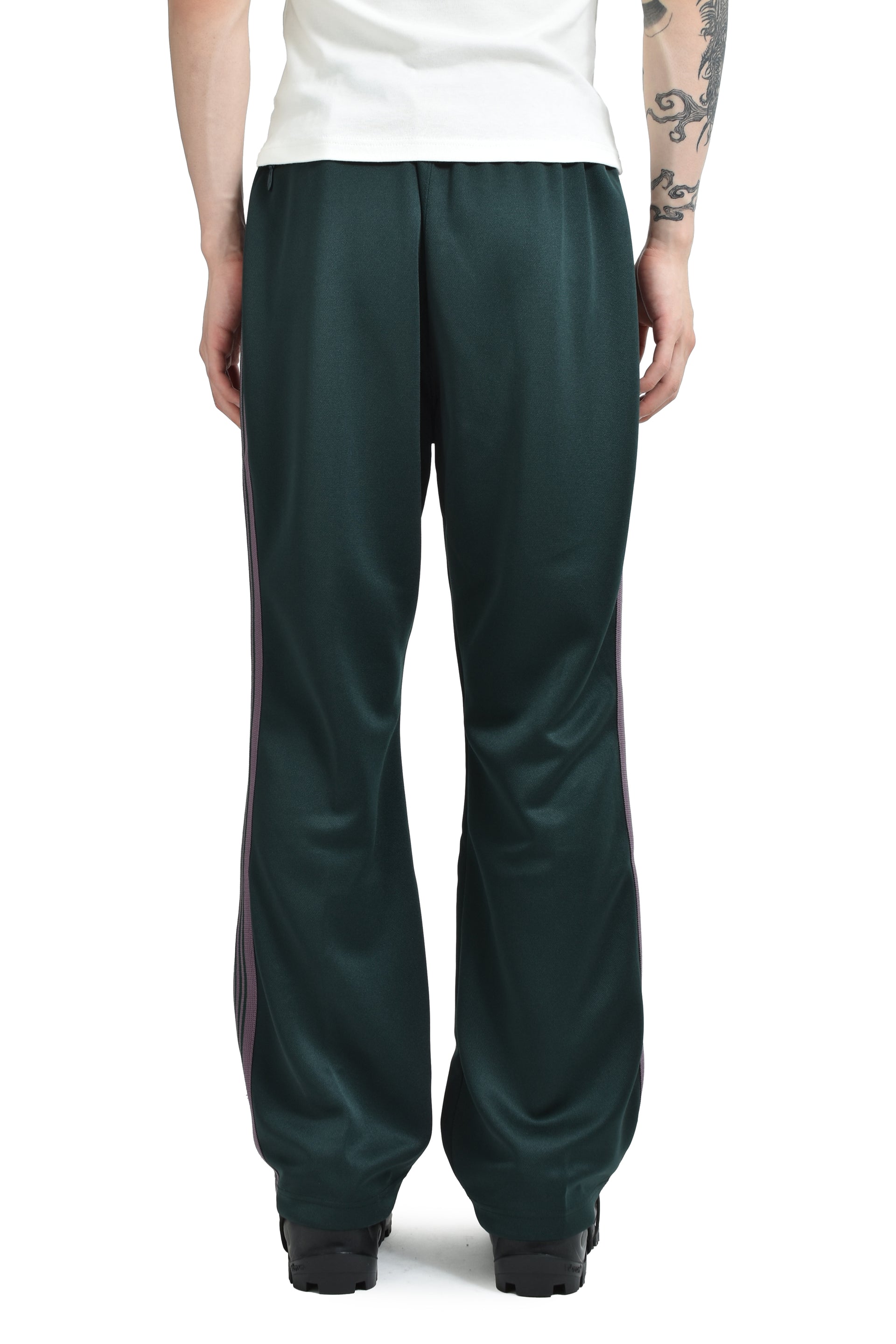 BOOT-CUT TRACK PANT - POLY SMOOTH / GRN