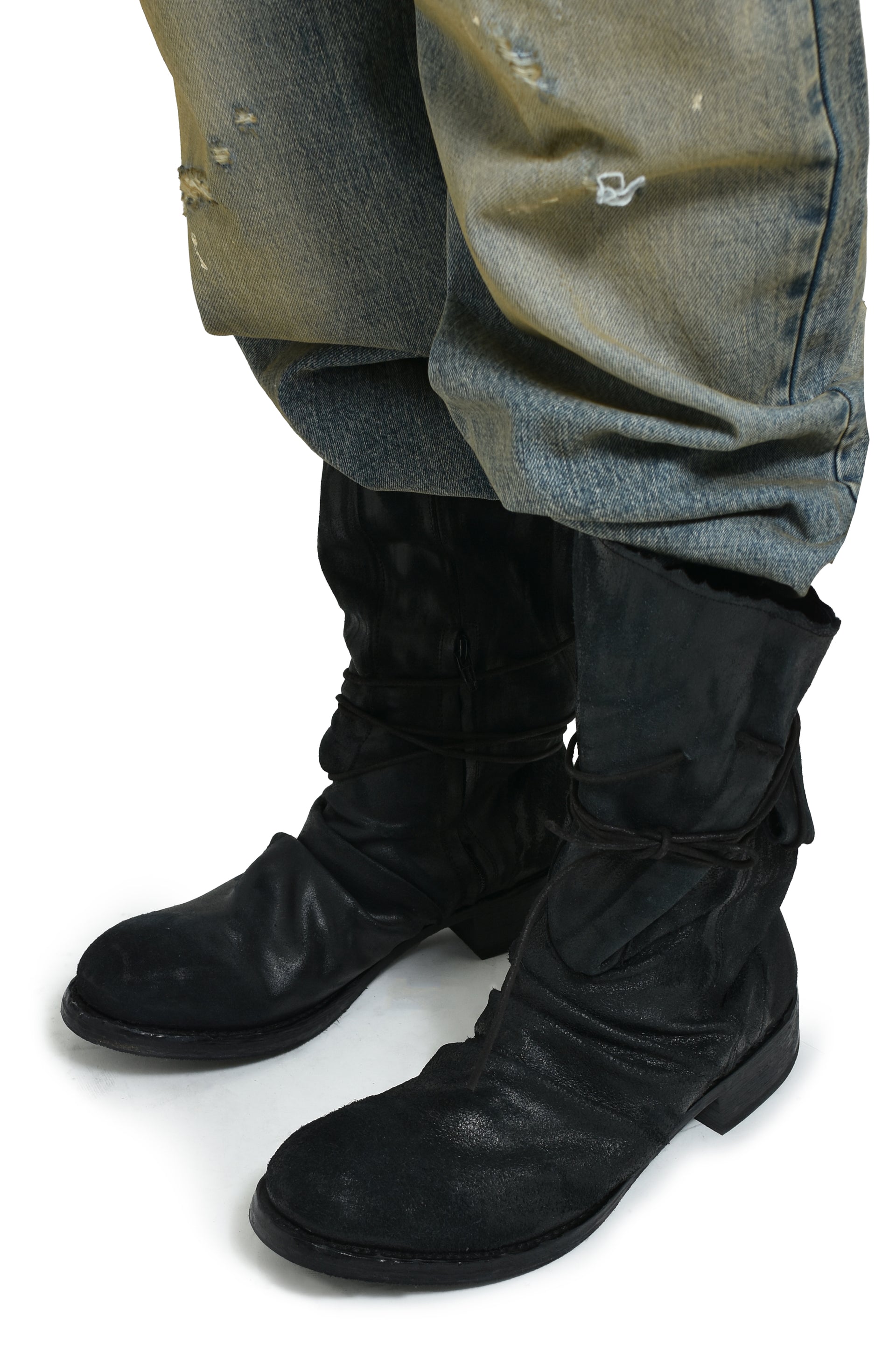 FLAP LACES BOOTS / BLK