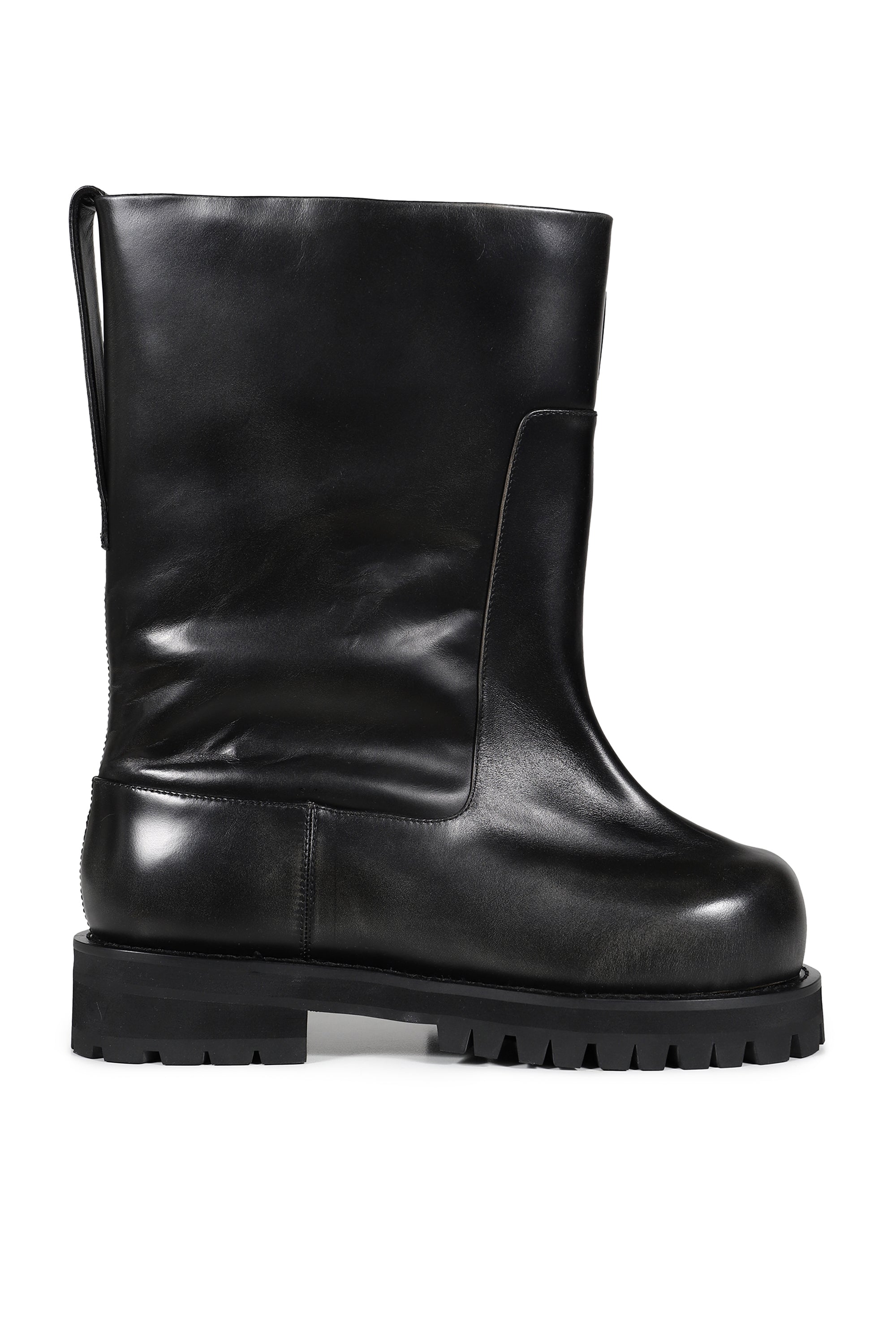 DISTRESSED SHAFT BOOTS / BLK