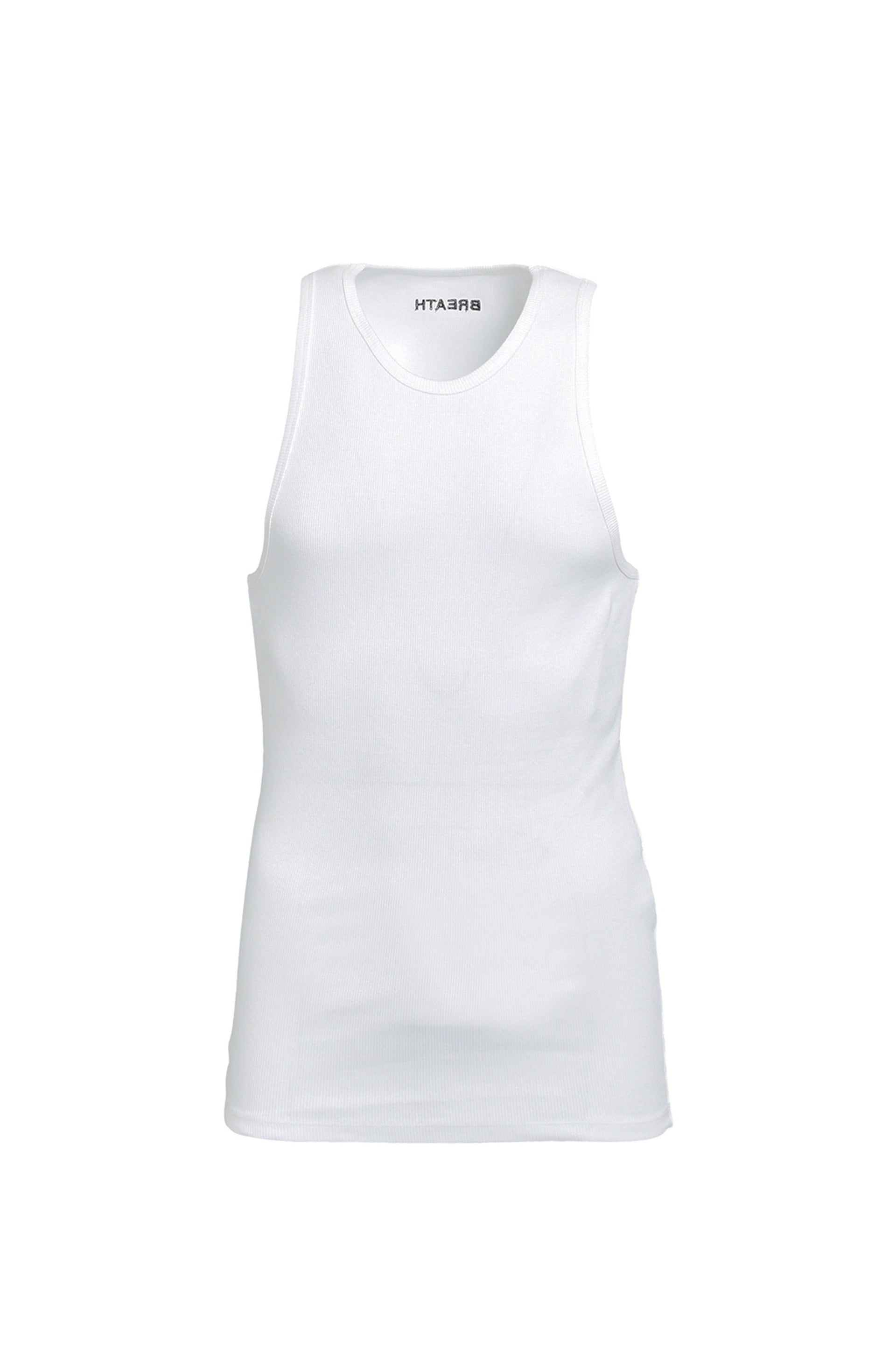LOGO RIB TANK TOP / WHT