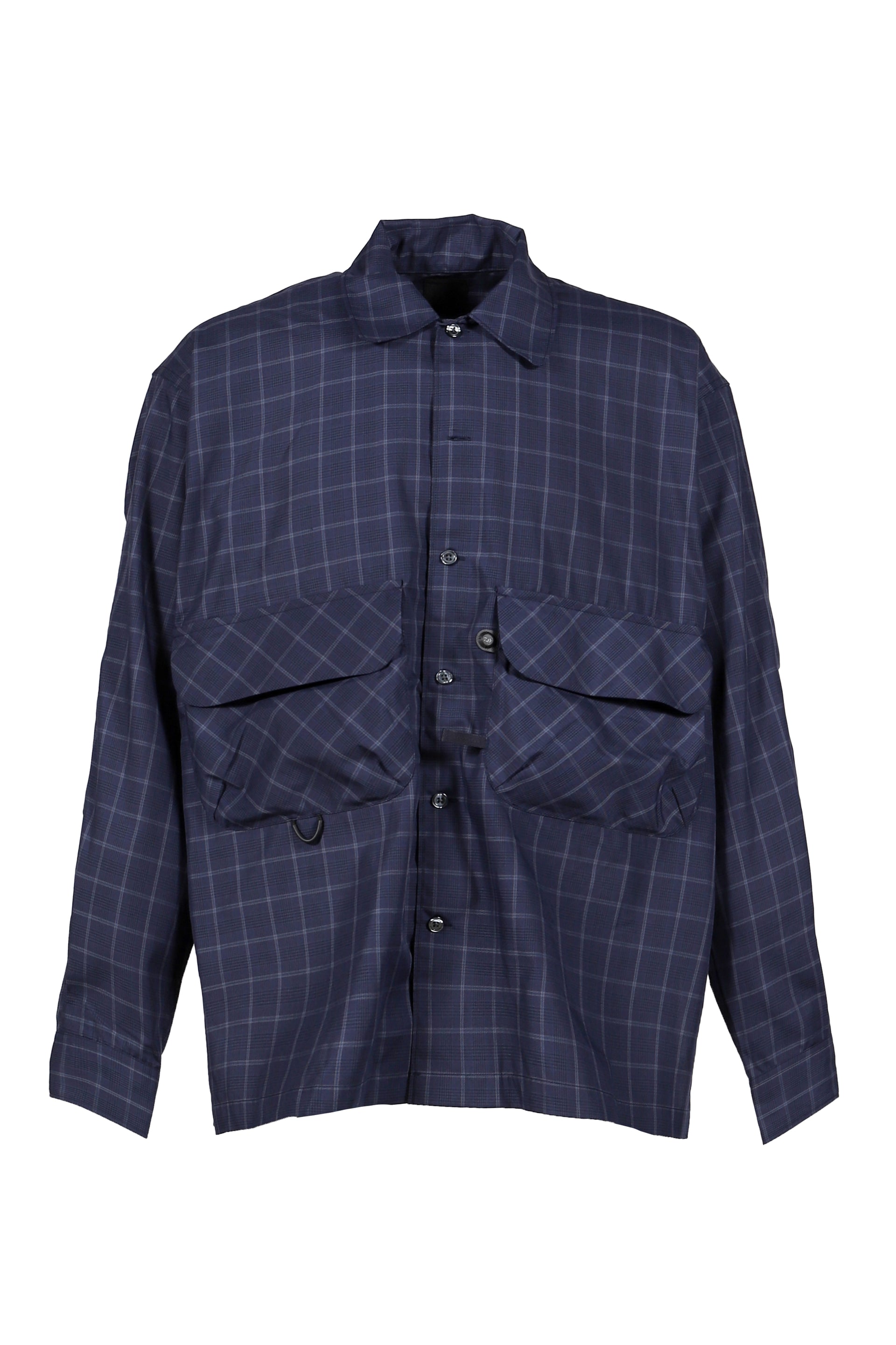 TECH SPORTS OPEN COLLAR SHIRT L/S NOVA CHECK / NVY