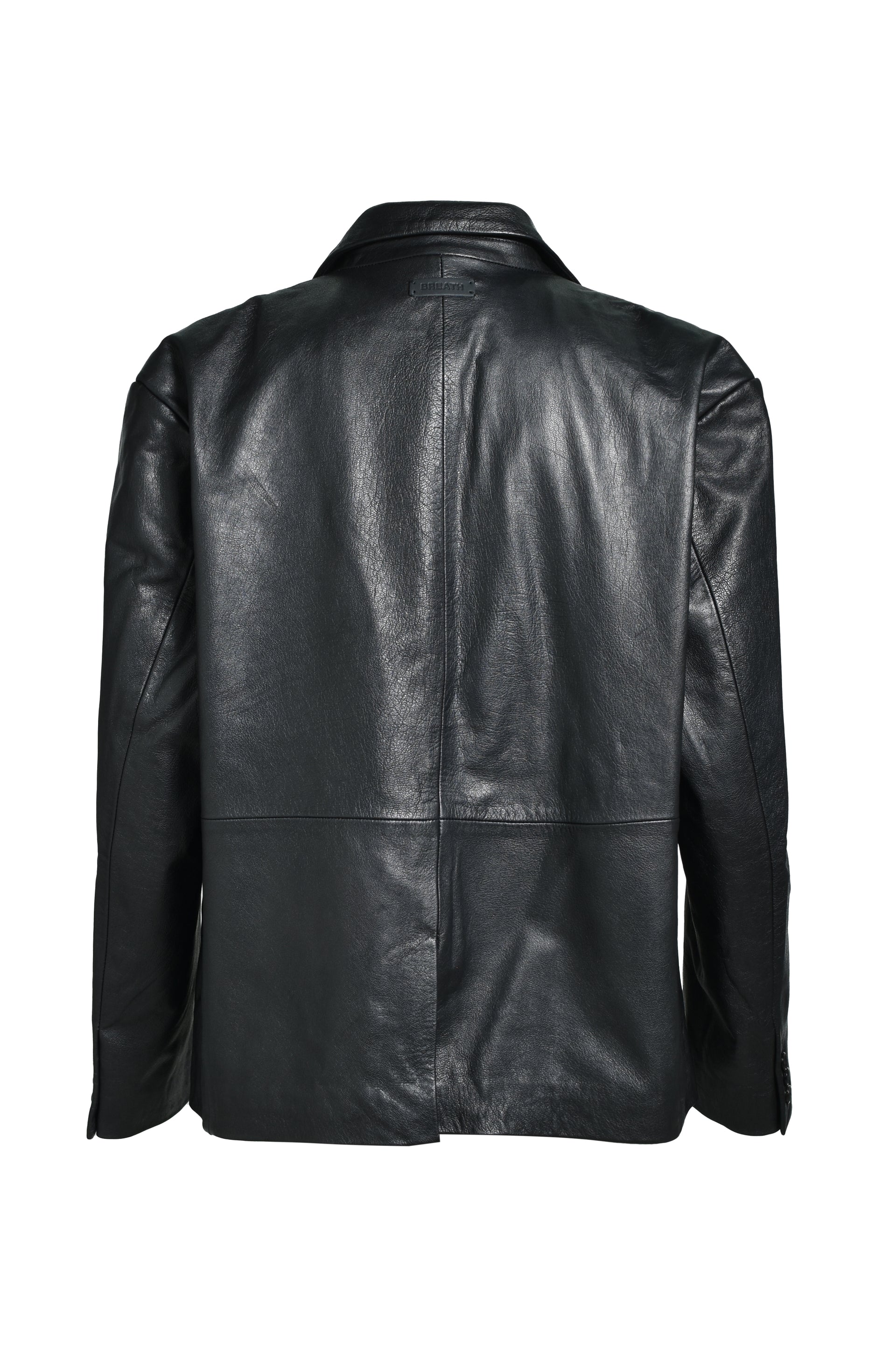 LEATHER TAILORED JACKET / BLK