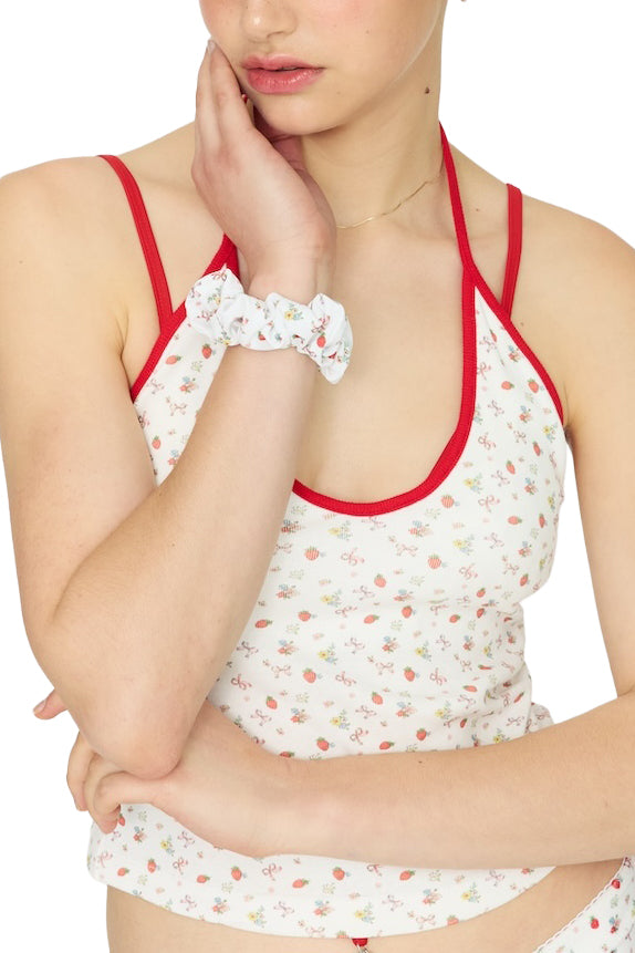 WILD HALTER CAMISOLE / STRAWBERRY BOW