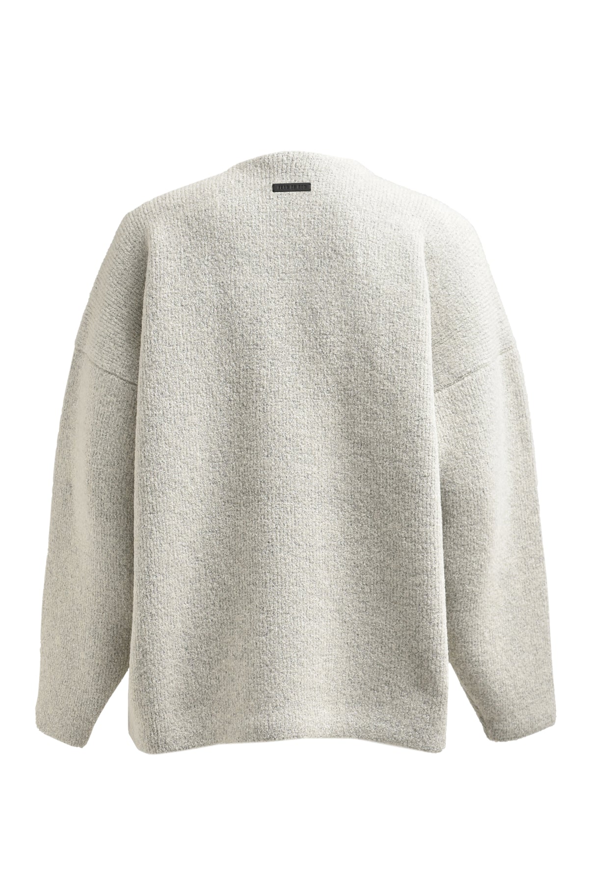 BOUCLE STRAIGHT NECK RELAXED SWEATER / DOVE GRY