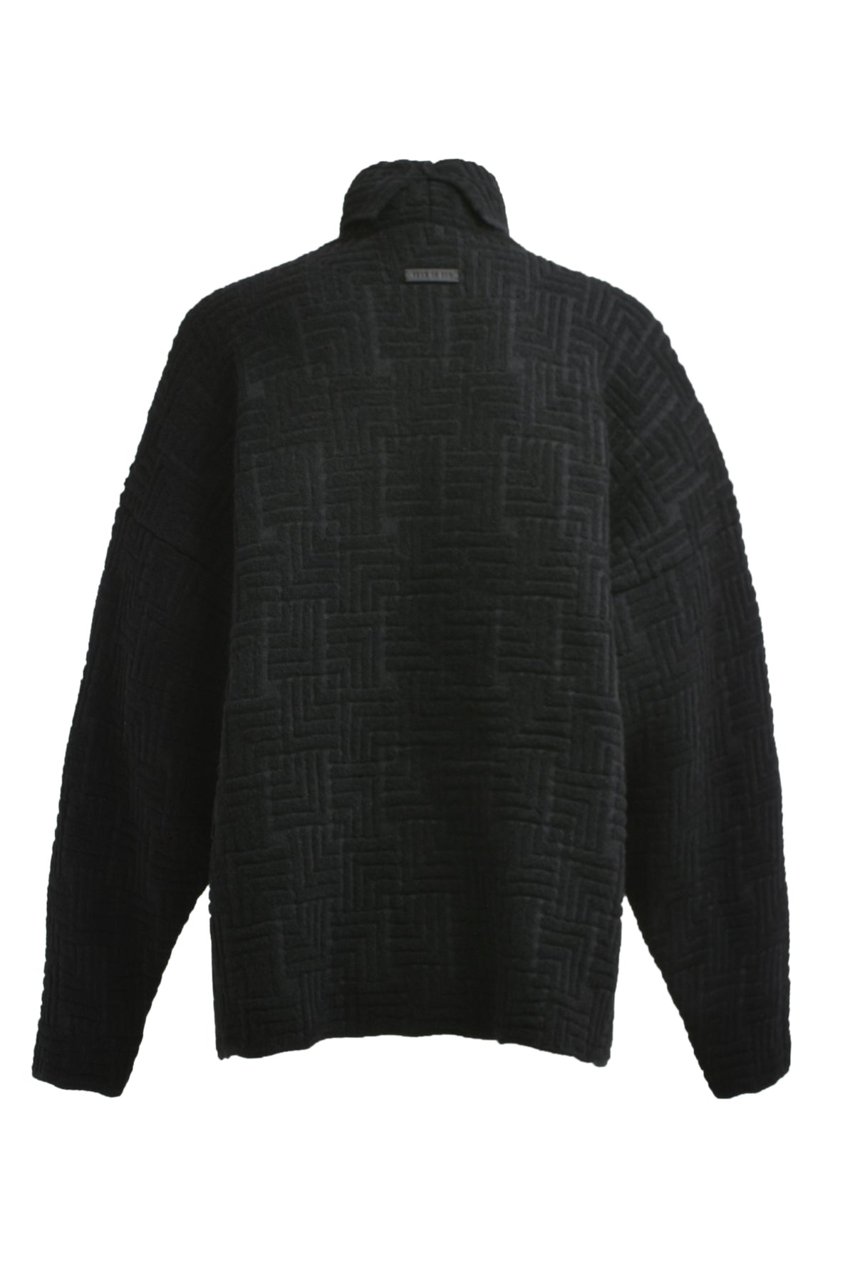 STRAIGHT NECK RELAXED SWEATER / BLK