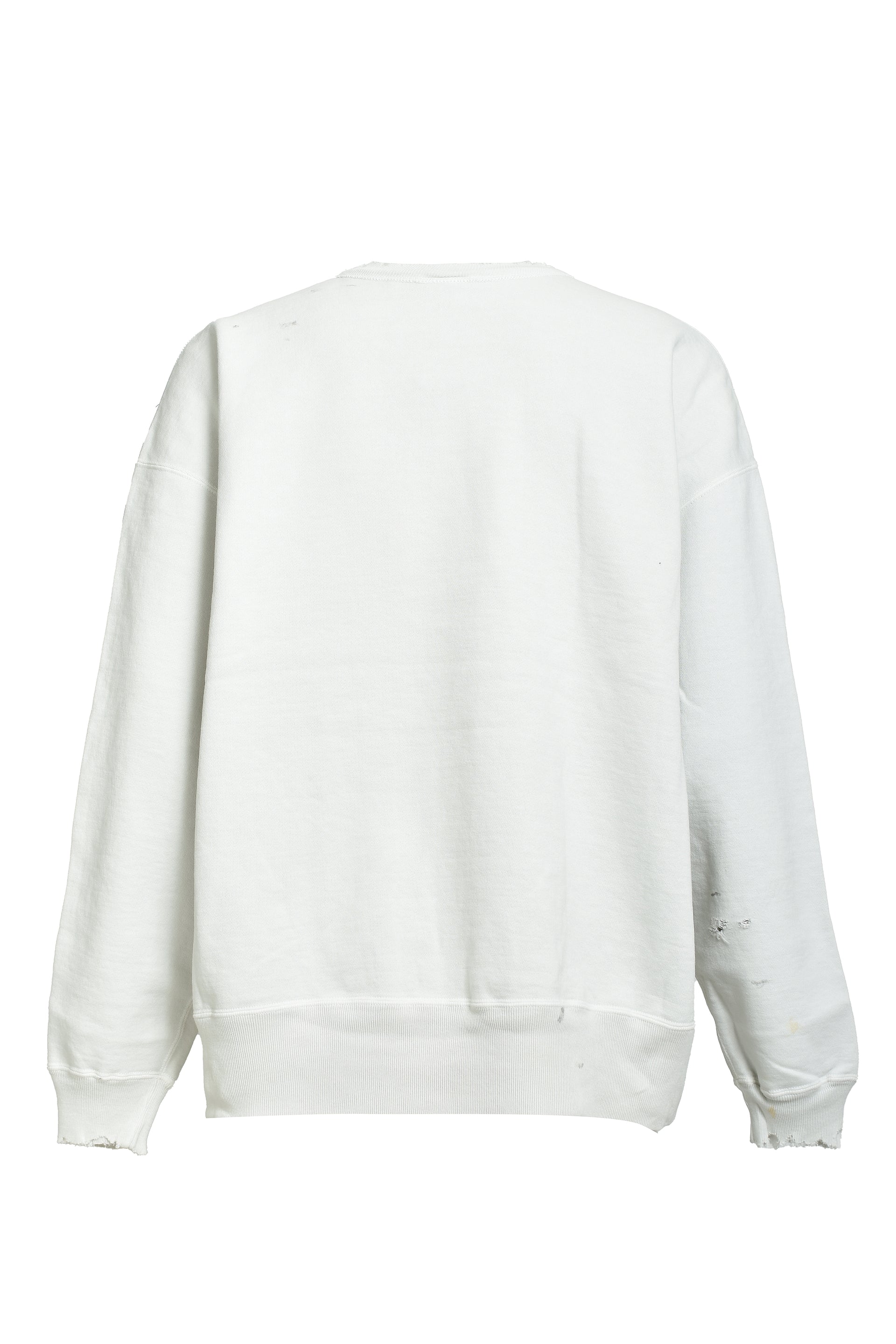 CRW NECK SWT/VAGUE ABUSE / WHT