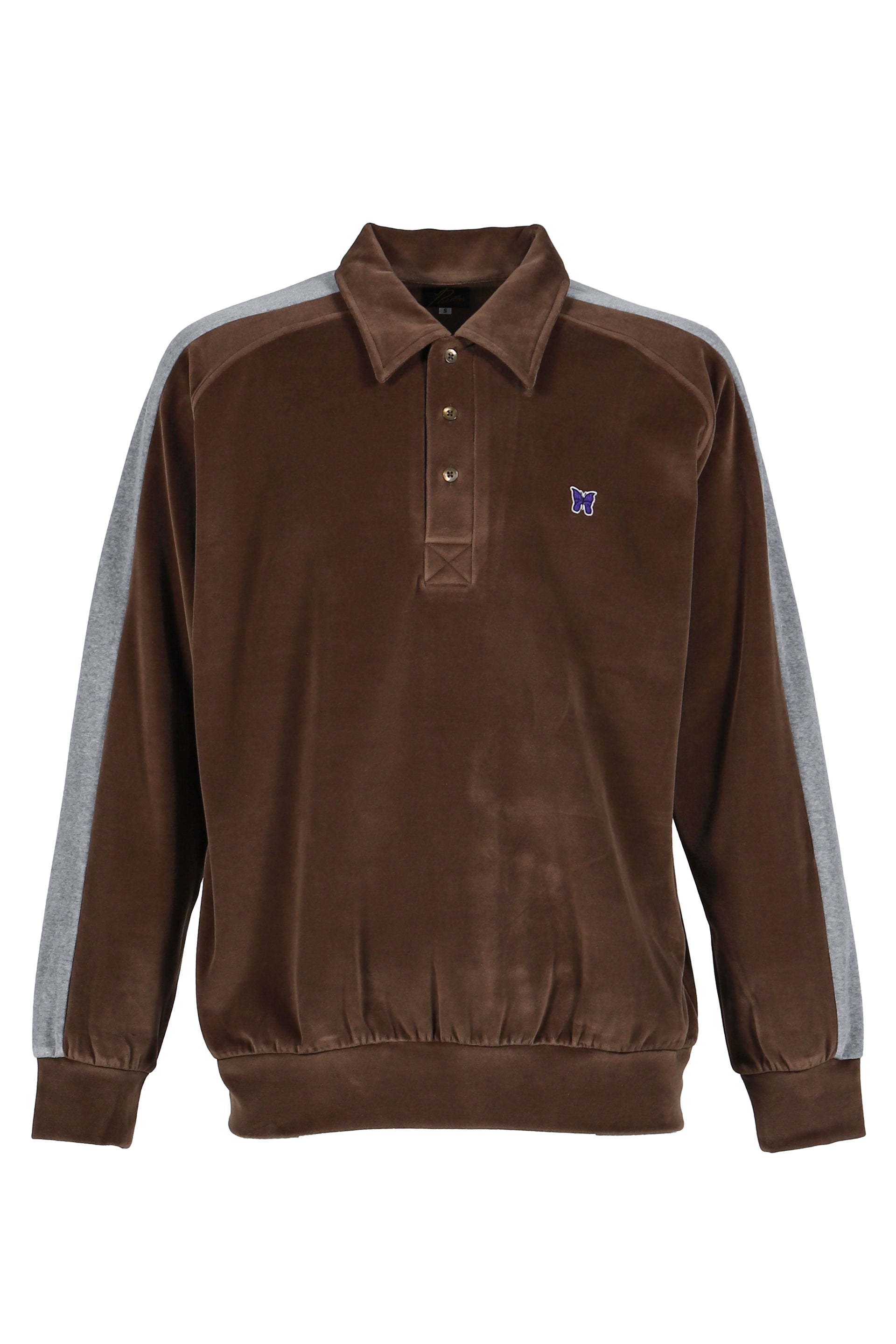 SIDE LINE PULLOVER SHIRT - C/PE VELOUR / BRW