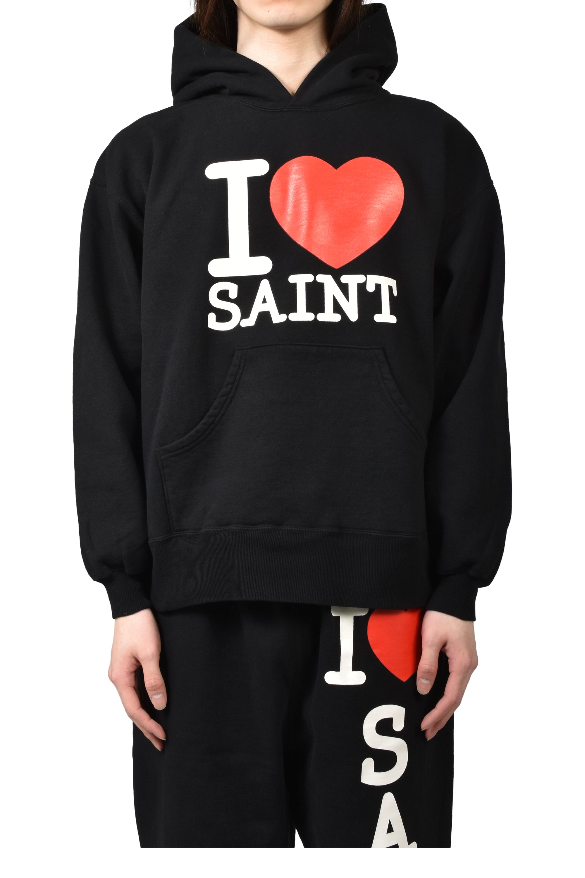 SAINT Mxxxxxx セントマイケル HOODIE/I LOVE SAINT / BLK - NUBIAN