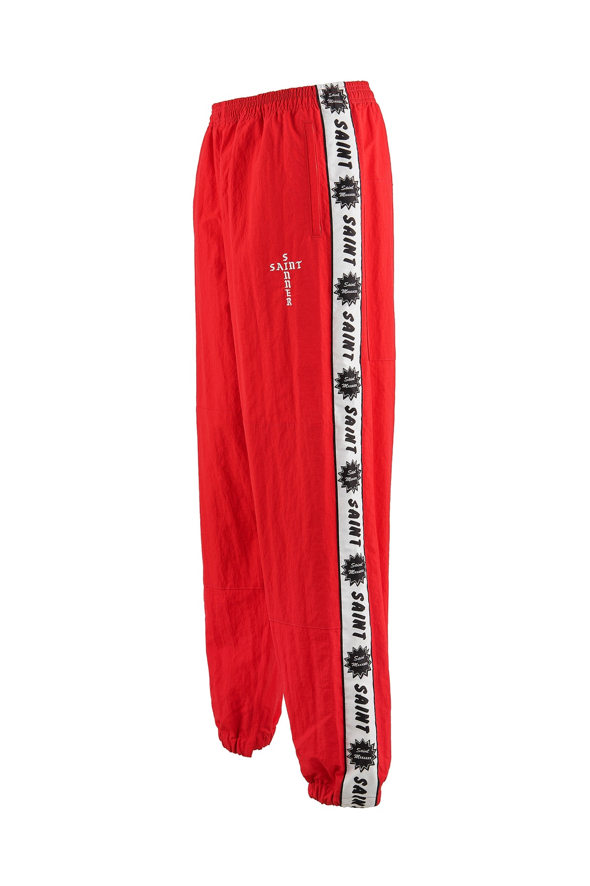 TRACK PANTS/SIDE TAPE / RED